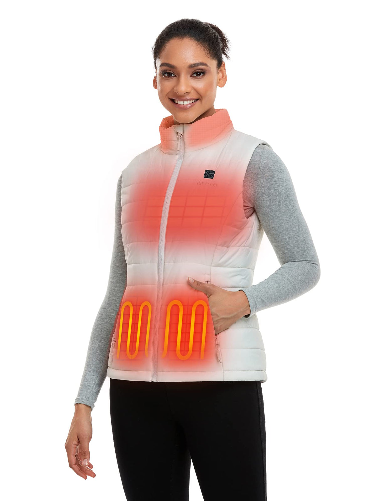 ORORO Women’s Heated Vest, 4 Heating Zones Lightweight Electric Vest