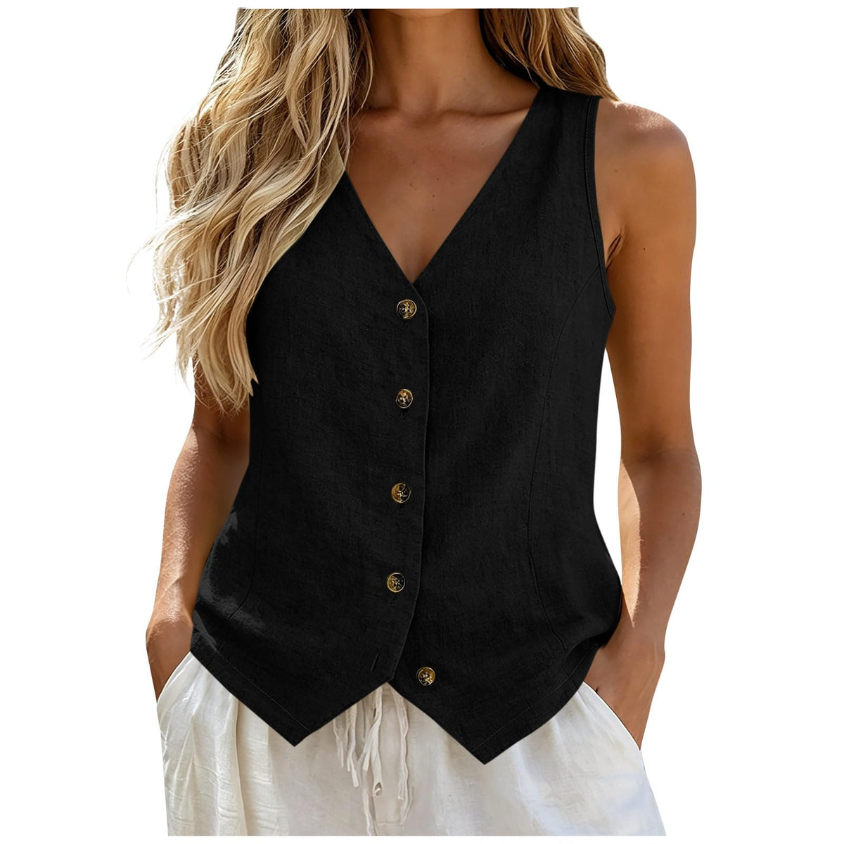 Vest Tops for Women Cotton Linen Summer Womens Vests Top Lightweight