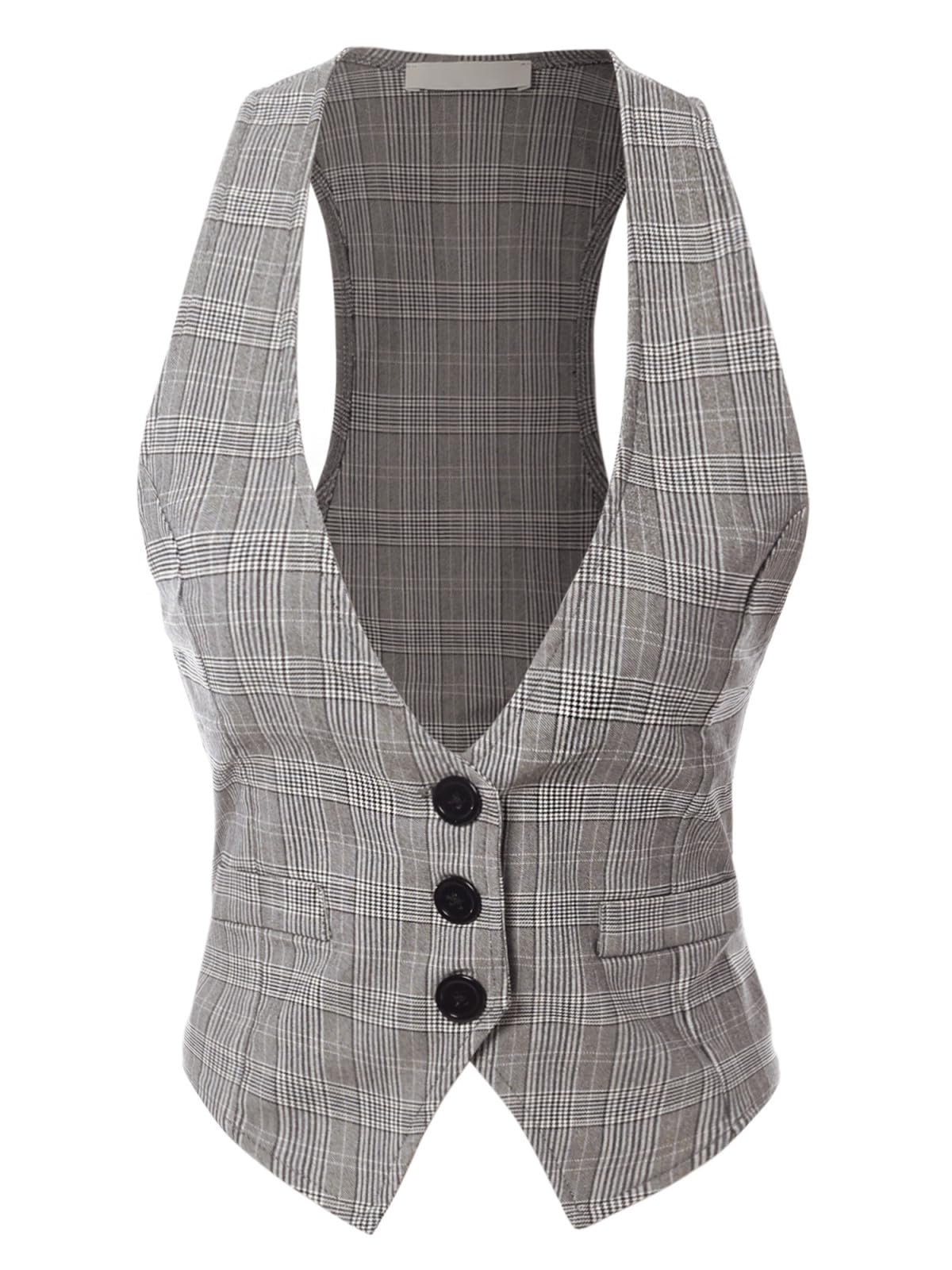 Design by Olivia Women's Racerback Tuxedo Vest