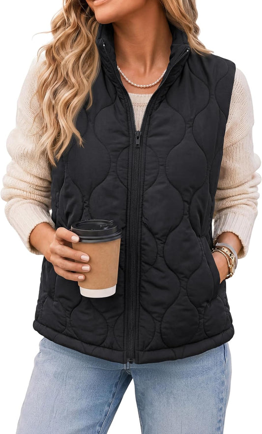 Zeagoo Womens Puffer Vest Lightweight Quilted Coat Sleeveless Jackets