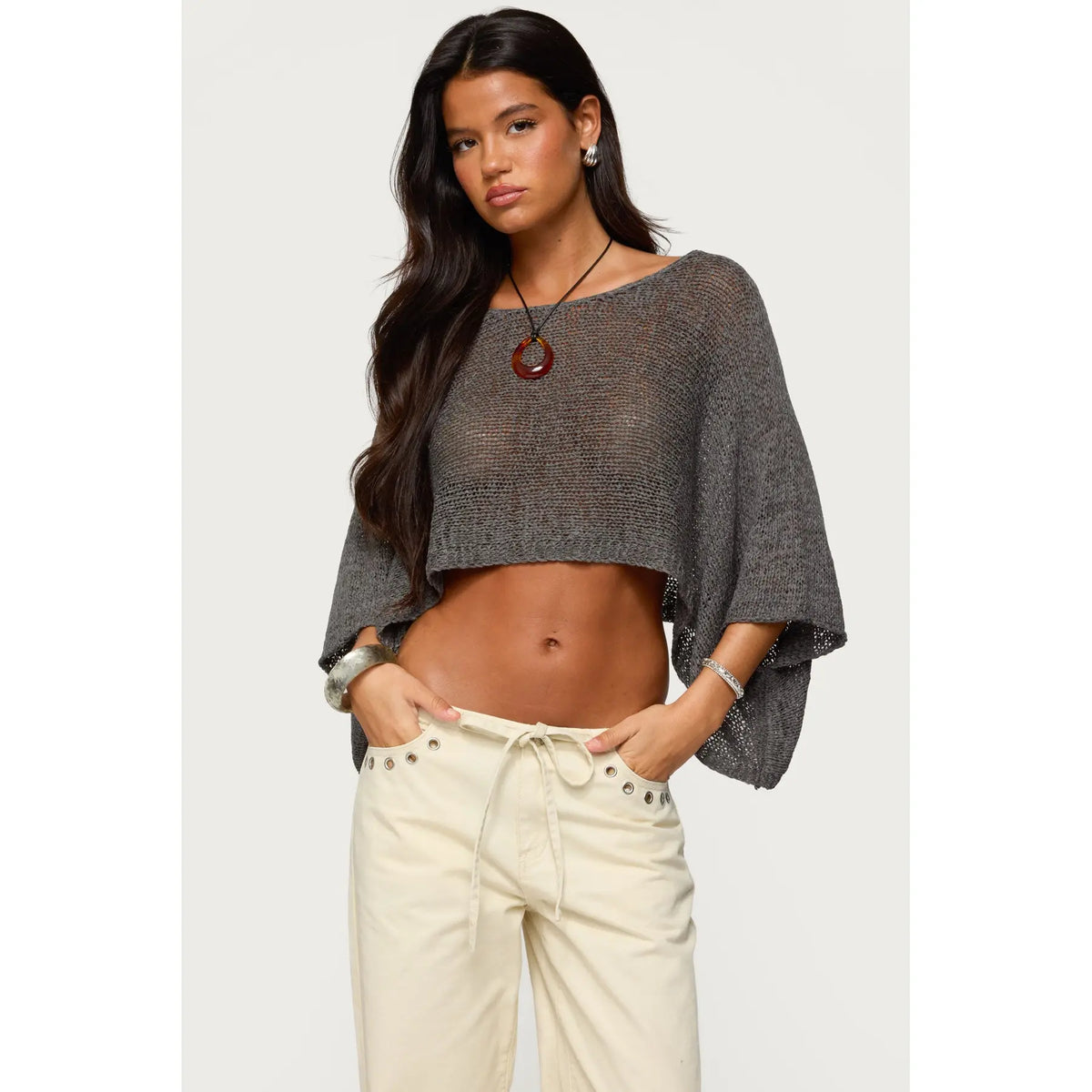 Laline Oversized Knit Crop Top