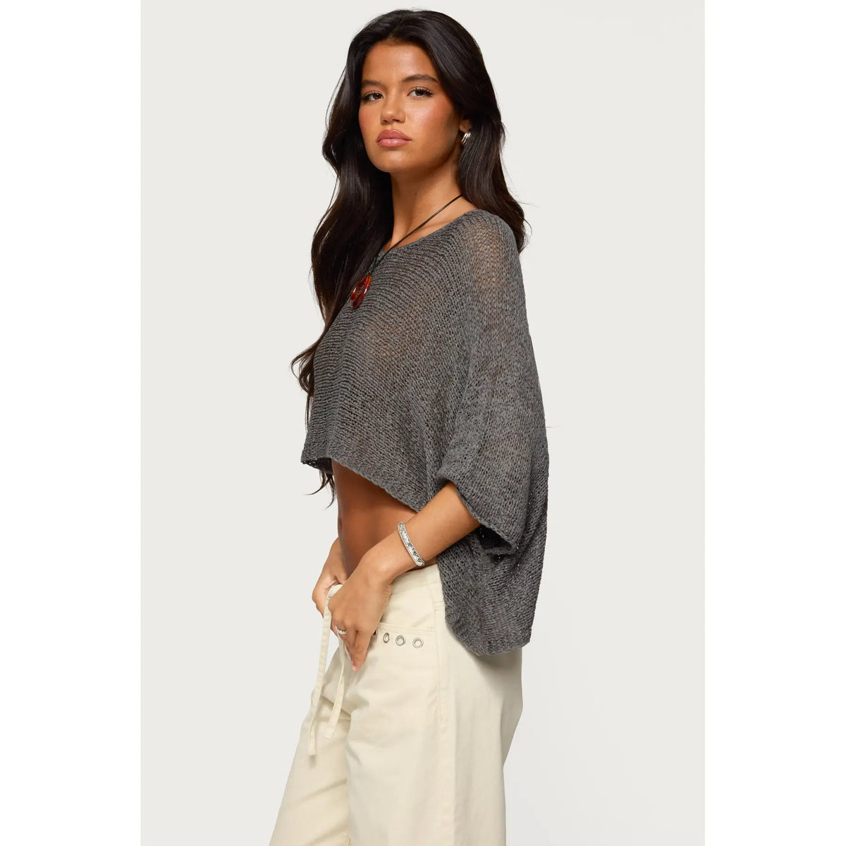 Laline Oversized Knit Crop Top