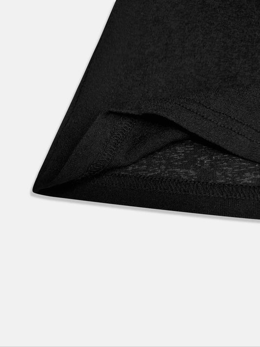 Women's Knit Stretch Sheer Long Sleeve Round Neck Fitted Basic T-Shirt, Knitwear, Chic Stylish Casual Commuter Top for All Seasons, Stretchy Womenswear
