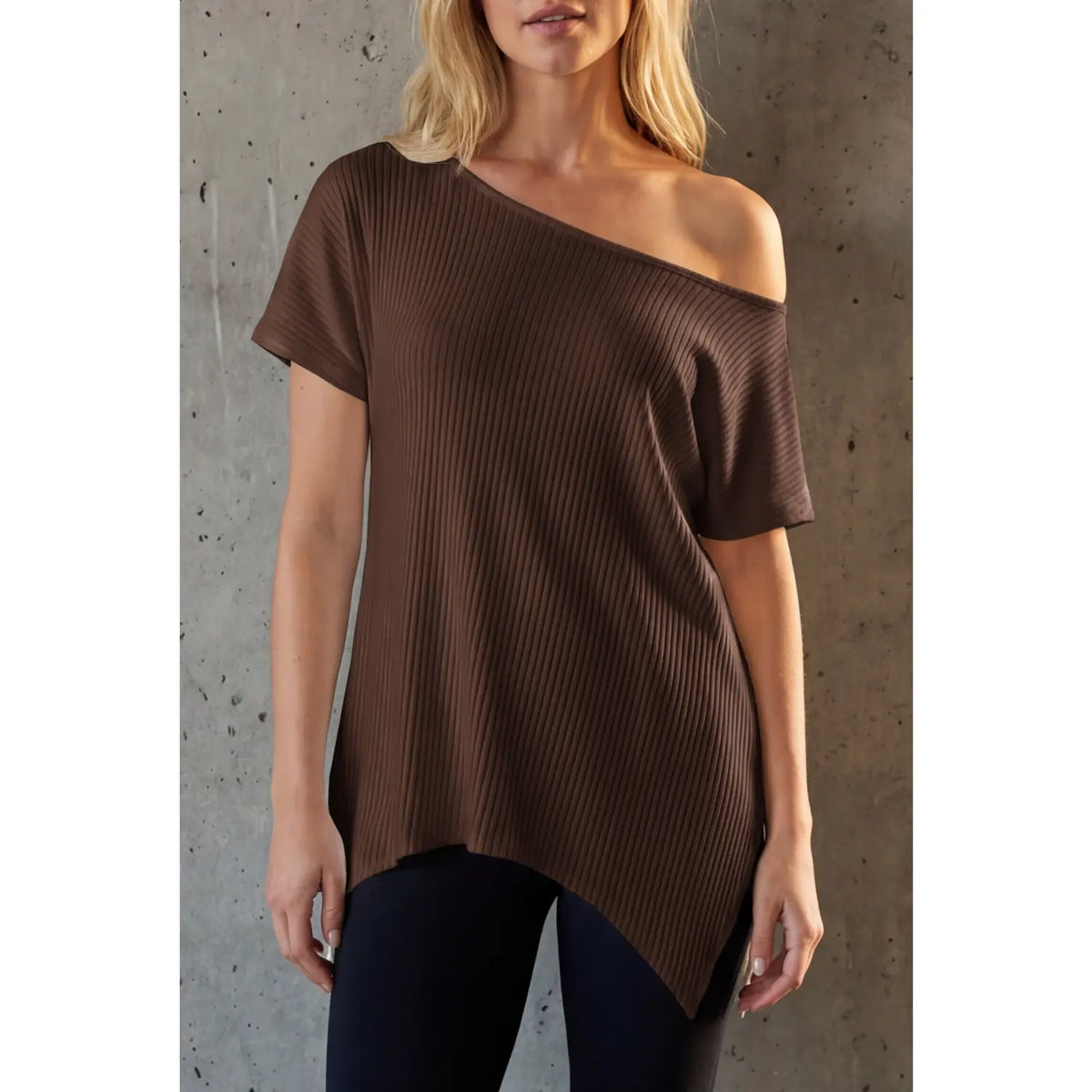 FISOEW Women's Knit Pullover Sweatshirt Oversized Deep V Neck Ribbed Long Sleeve Casual Lightweight Top for Women Knitwear Women's Clothes,back to school,back to school shopping Vneck Brown,sohochic