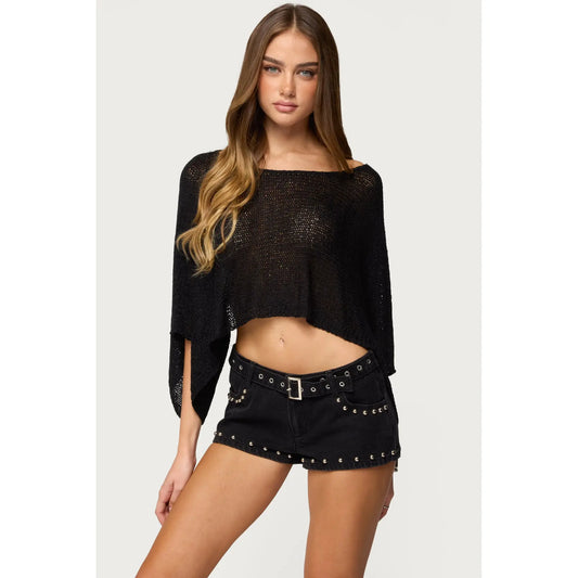 Laline Oversized Knit Crop Top