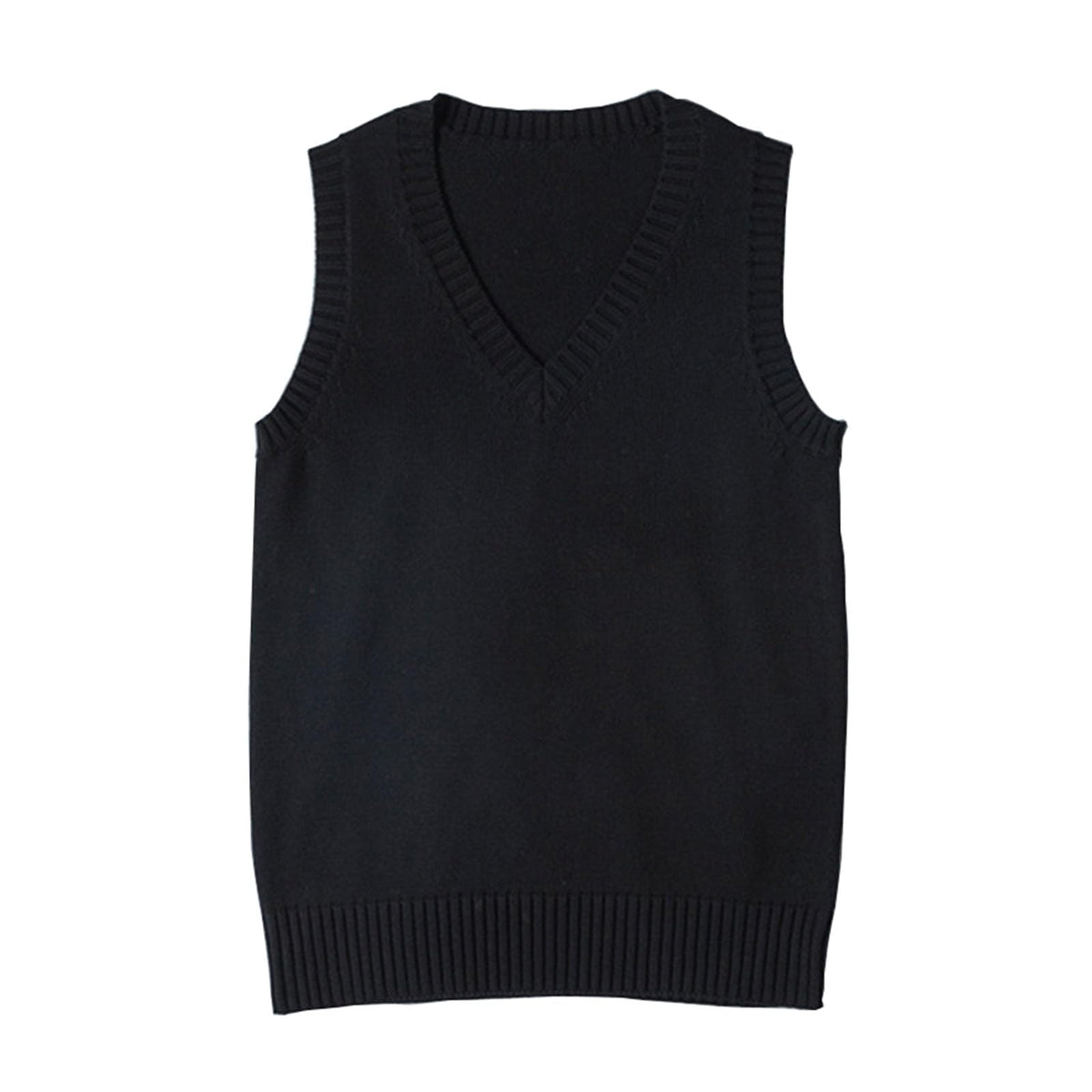 ZUEVI Women's Sweater Vest Classic V Neck Uniform Pullover Knitwear Tops