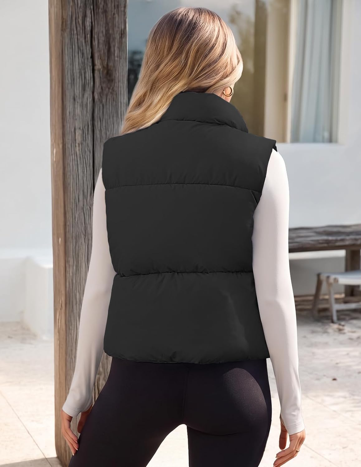 MEROKEETY Puffer Vest Women 2026 Fall Winter Sleeveless Coat
