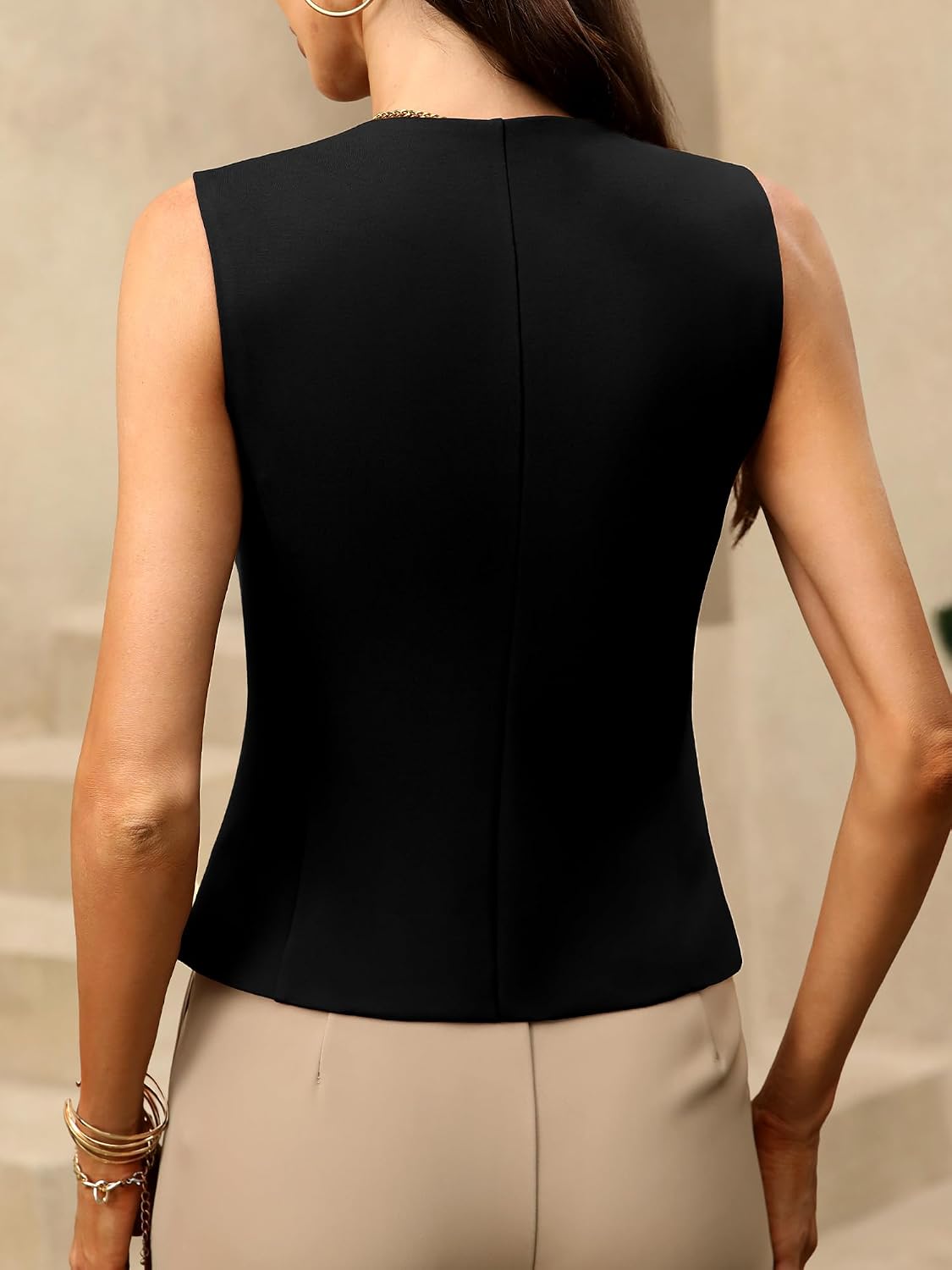 ELLEVEN High Stretchy Vest Tops for Women Business Casual Outfits