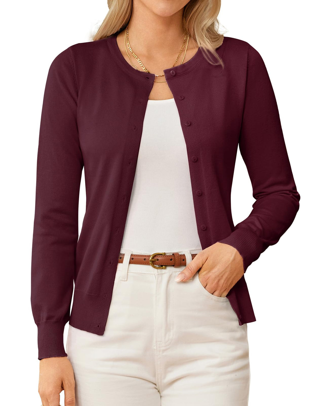 GRACE KARIN Knit Cardigan Sweaters for Women Lightweight Fall Outfits 2026
