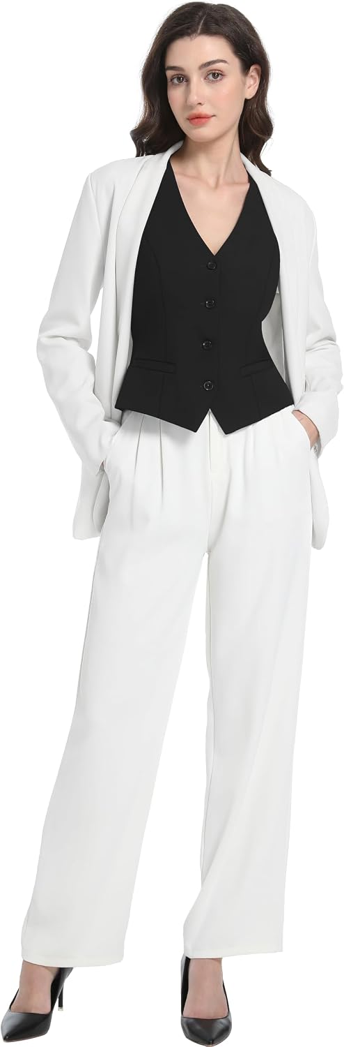 V VOCNI Waistcoat Vest for Women Racerback Suit Vest Tops