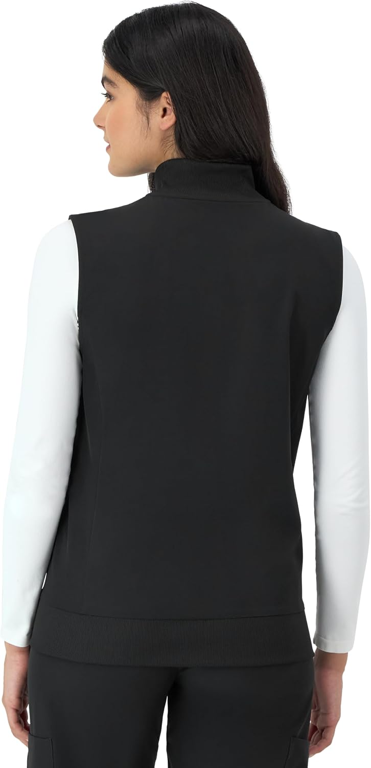 Hanes Women's Comfort Fit Scrubs Healthcare Vest, Moisture-Wicking Stretch Scrubs Vest for Women