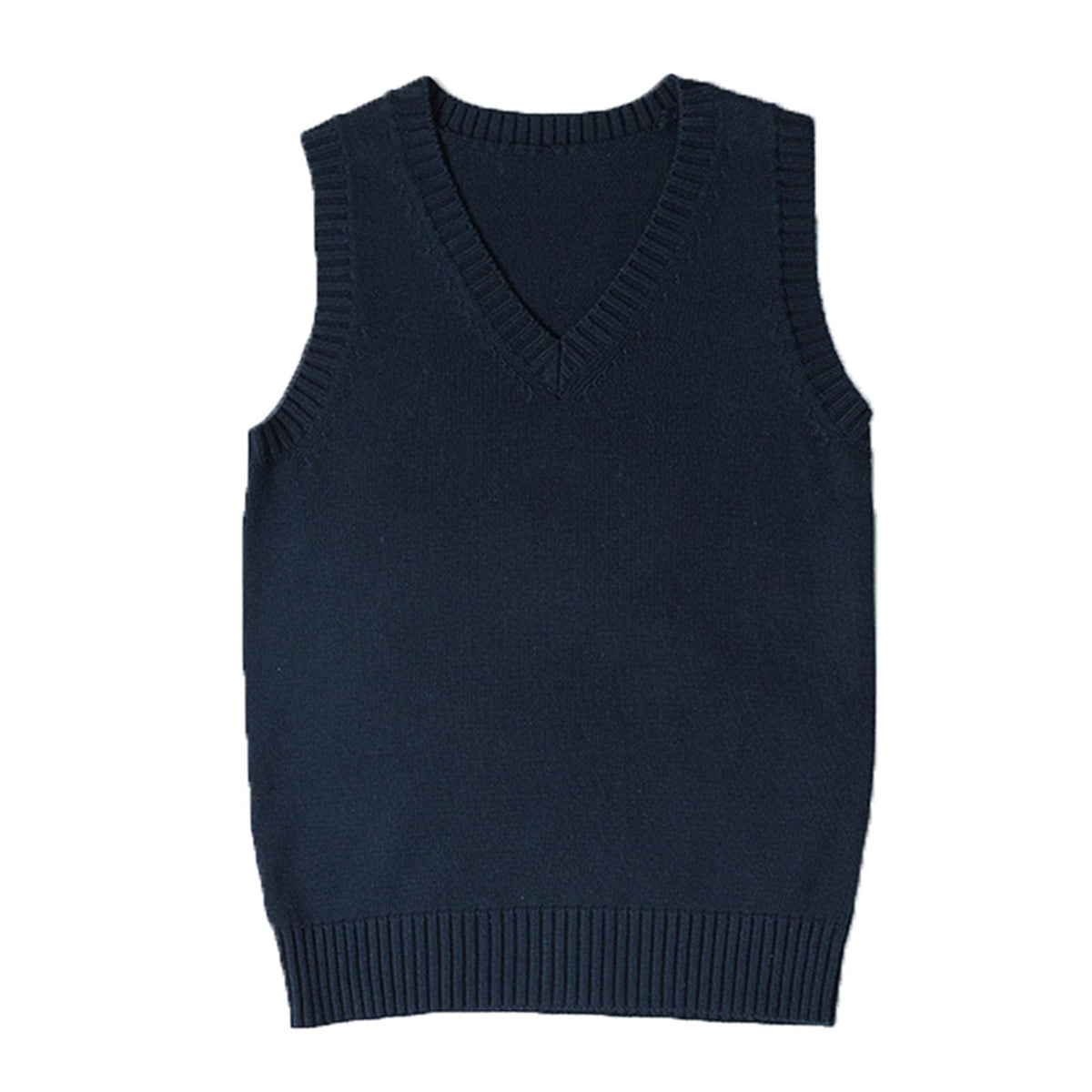 ZUEVI Women's Sweater Vest Classic V Neck Uniform Pullover Knitwear Tops