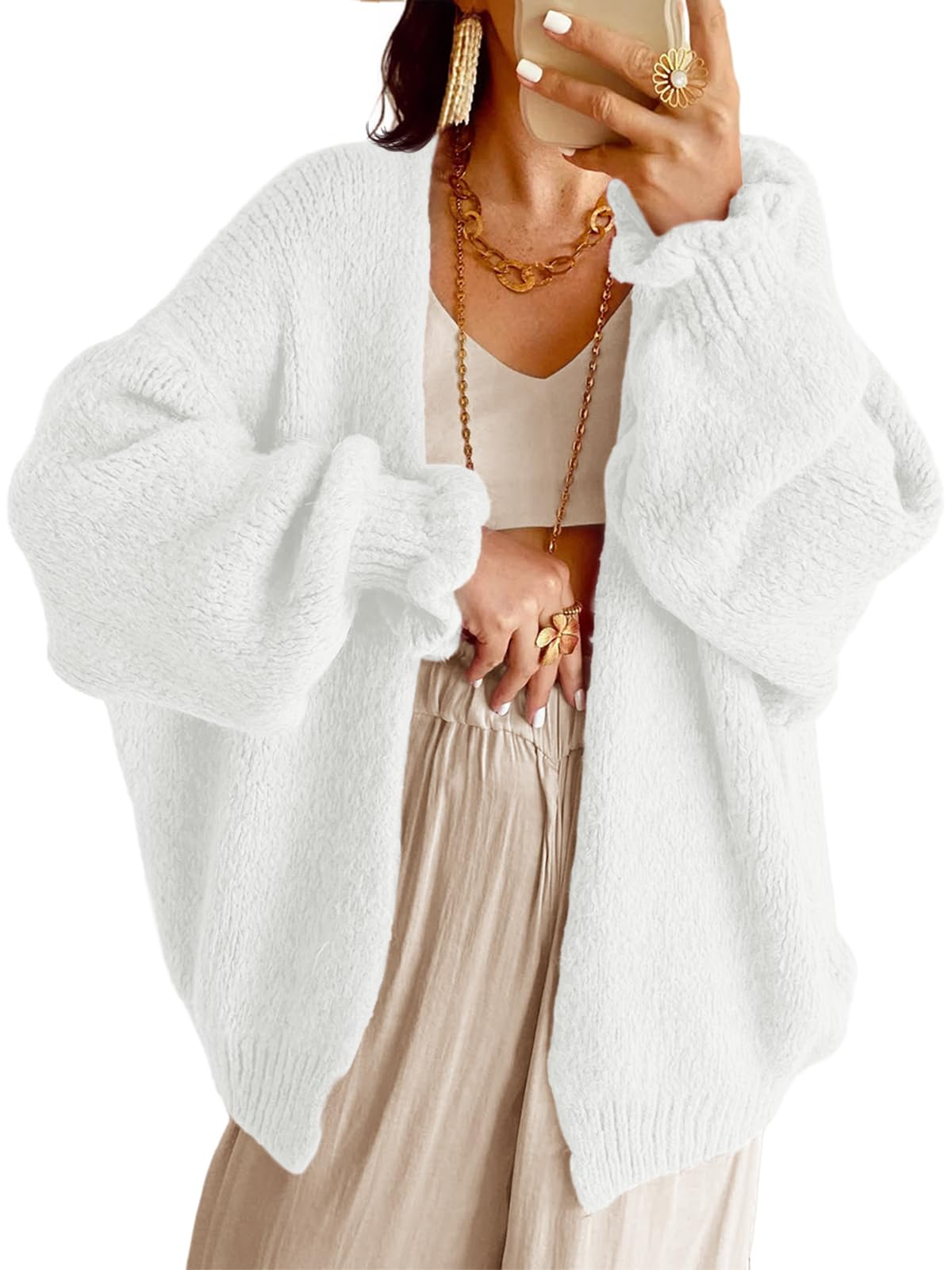 Saodimallsu Womens Oversized Cardigan Sweaters Fall Chunky Long Cardigans