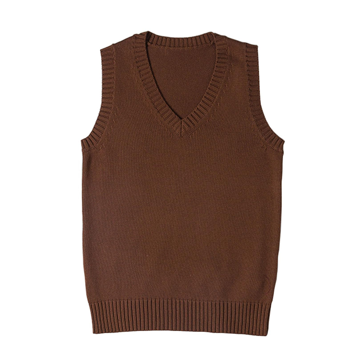 ZUEVI Women's Sweater Vest Classic V Neck Uniform Pullover Knitwear Tops