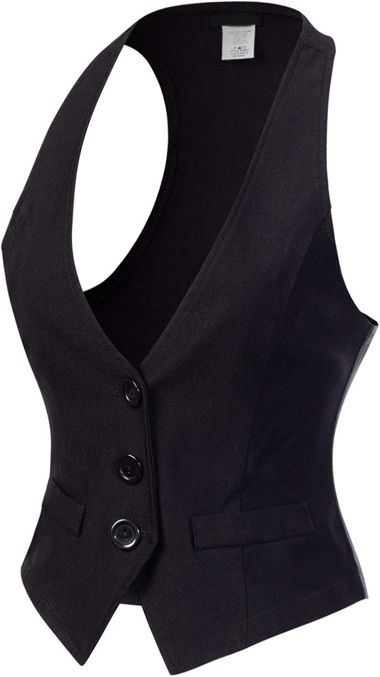 Design by Olivia Women's Racerback Tuxedo Vest