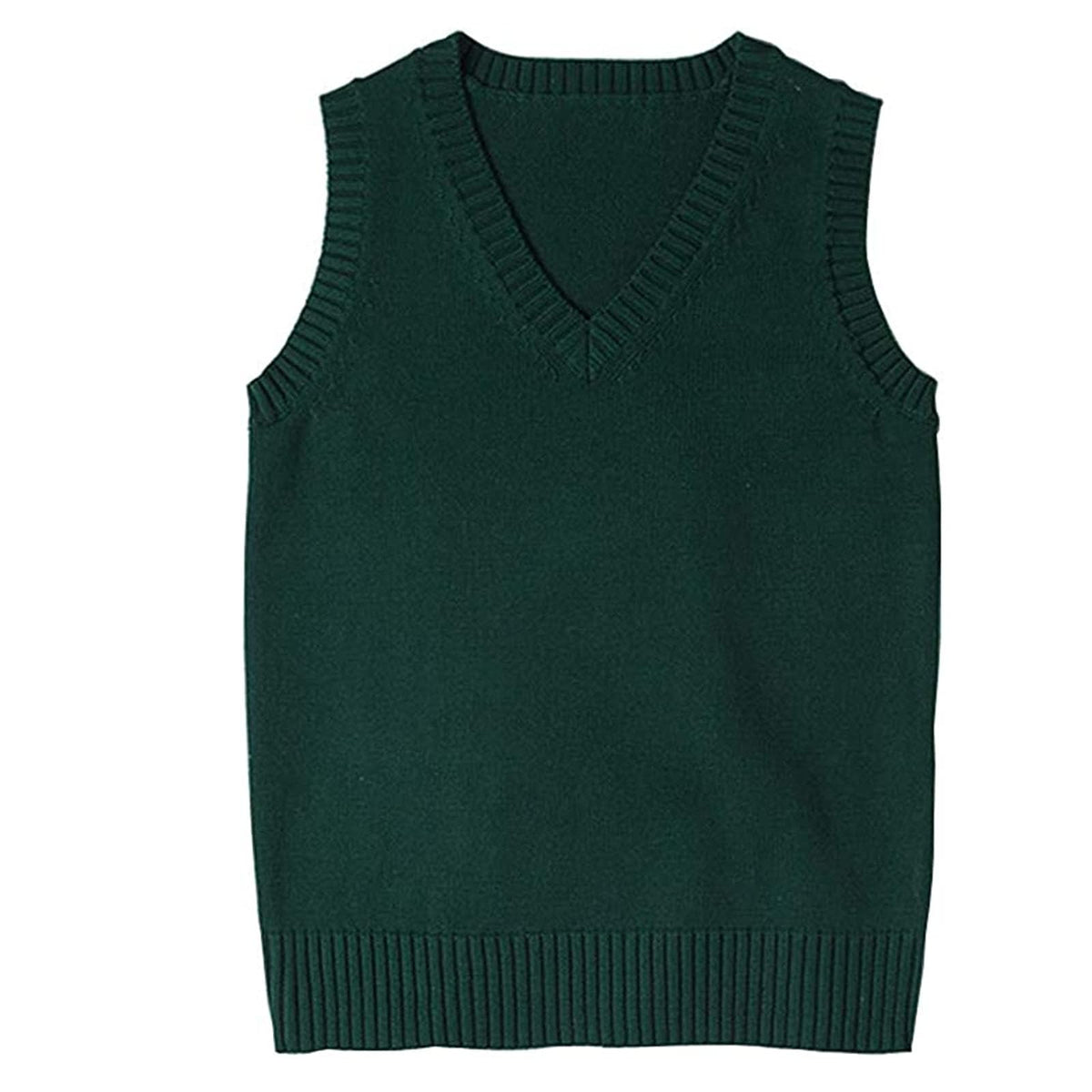 ZUEVI Women's Sweater Vest Classic V Neck Uniform Pullover Knitwear Tops