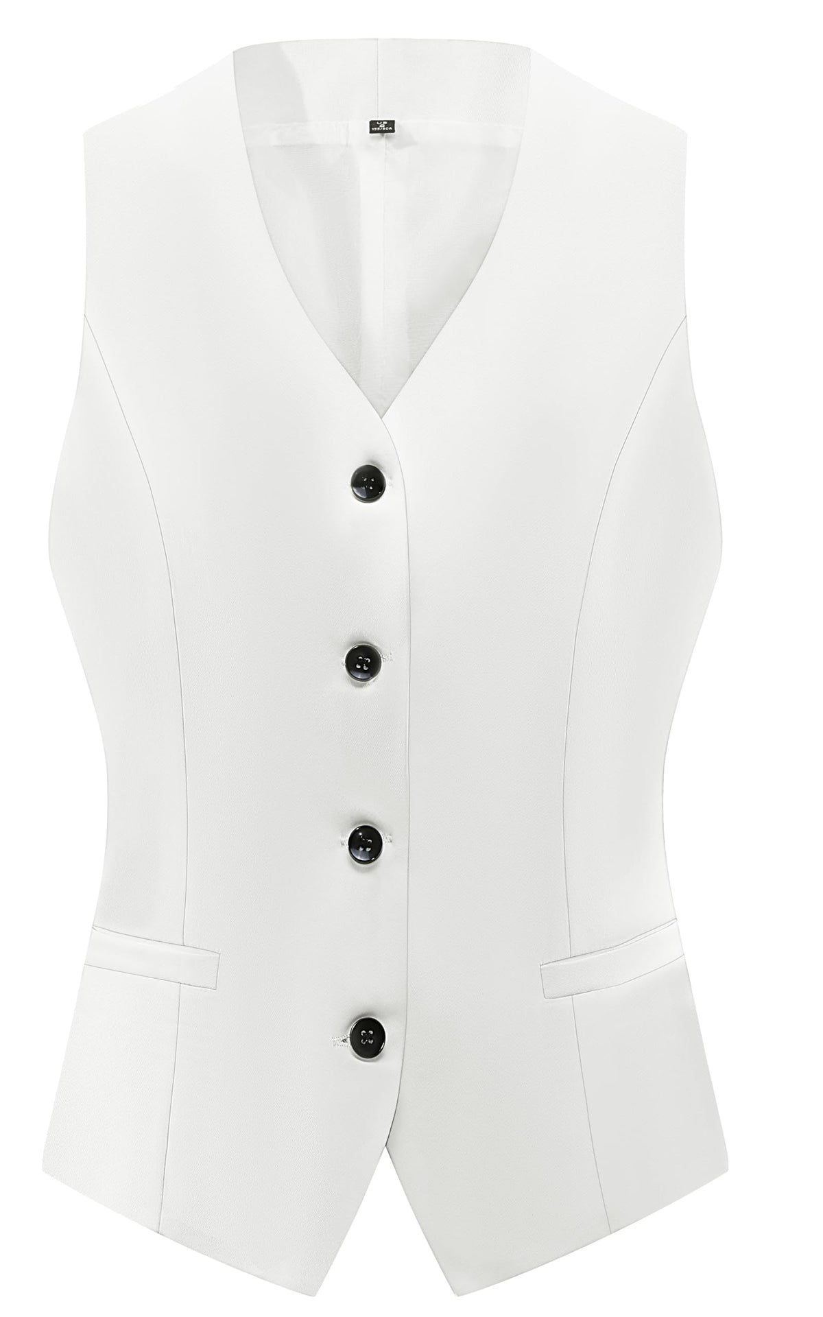 V VOCNI Women's Fully Lined 4 Button Dressy Suit Vest Waistcoat