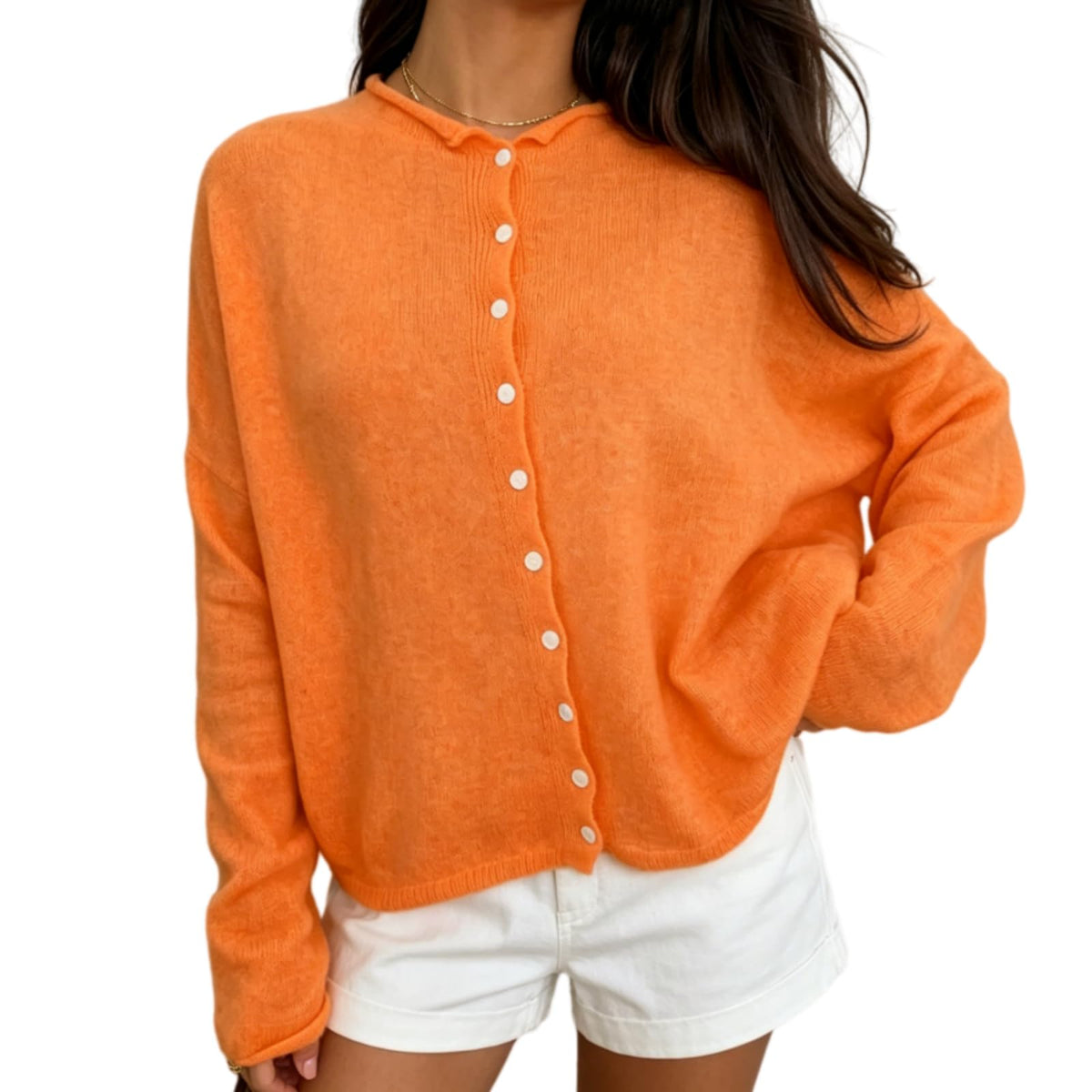 Women Knit Cardigan Sweaters Long Sleeve Button Down Loose Top