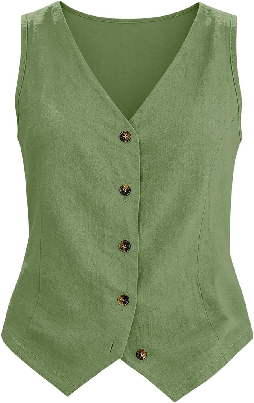 Vest Tops for Women Cotton Linen Summer Womens Vests Top Lightweight