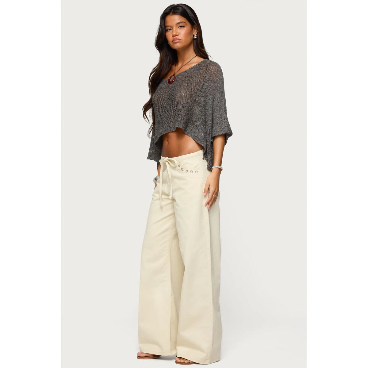 Laline Oversized Knit Crop Top