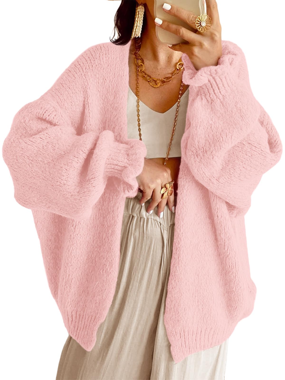 Saodimallsu Womens Oversized Cardigan Sweaters Fall Chunky Long Cardigans