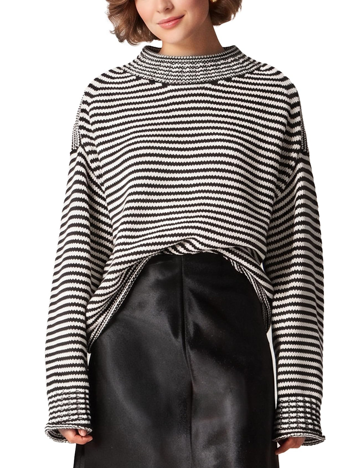 Yimoon Womens Rollneck Sweater Oversized Cotton Sweater 2026