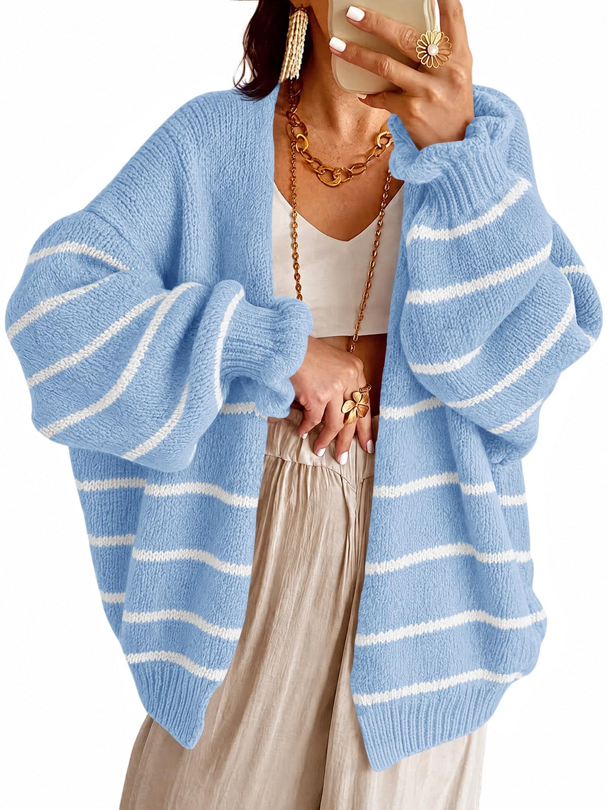 Saodimallsu Womens Oversized Cardigan Sweaters Fall Chunky Long Cardigans