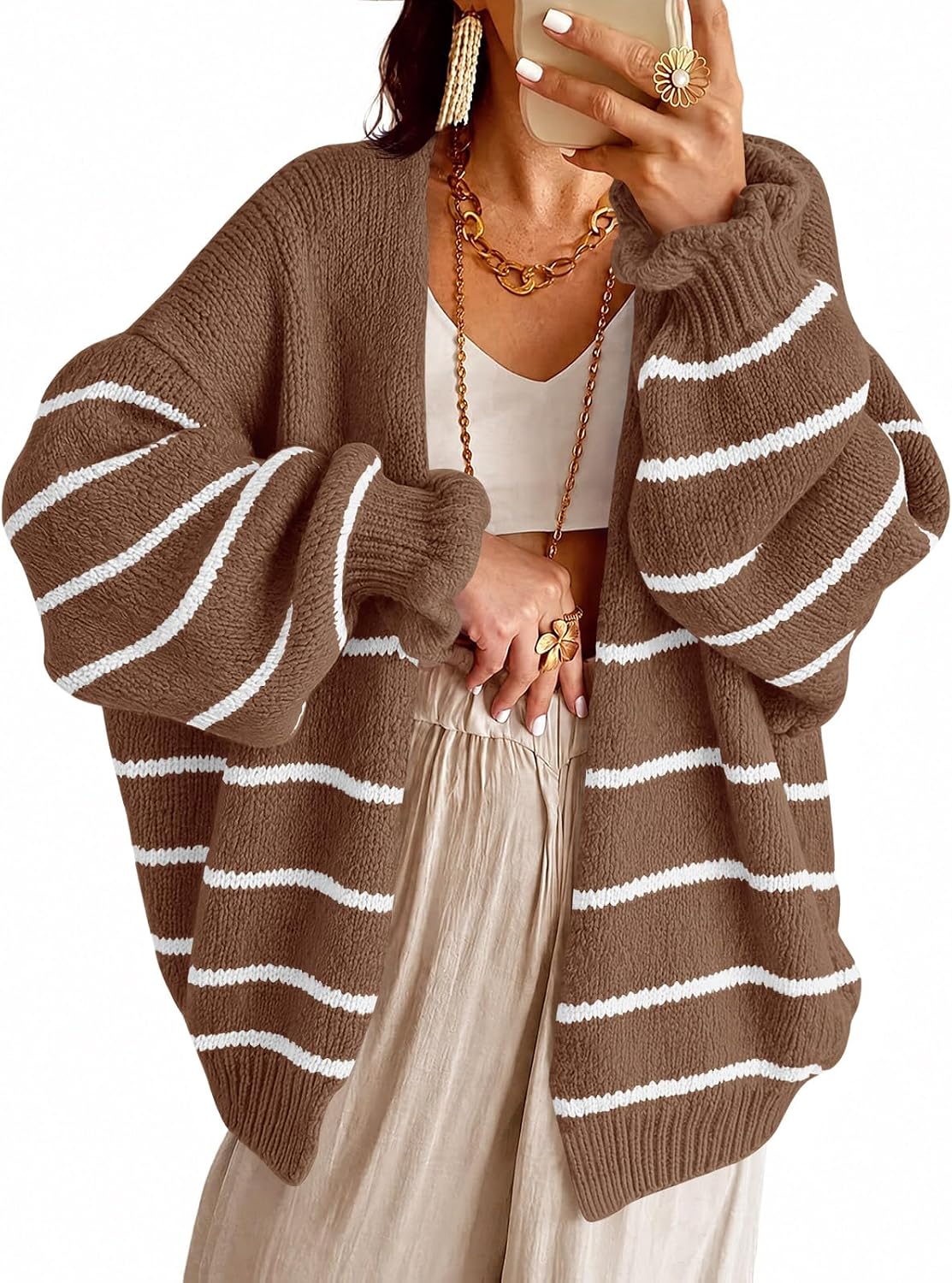 Saodimallsu Womens Oversized Cardigan Sweaters Fall Chunky Long Cardigans