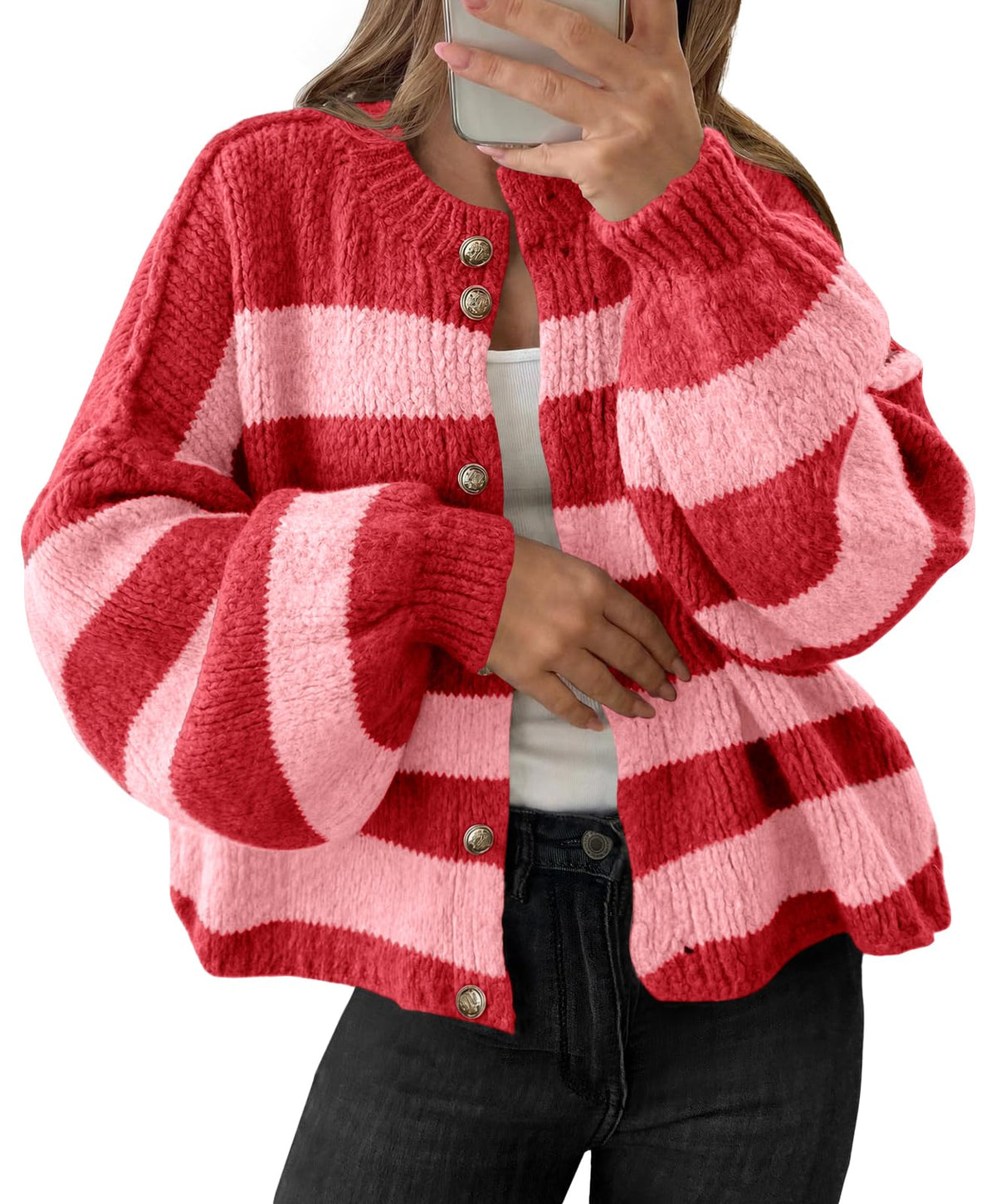 Saodimallsu Womens Oversized Cardigans Long Sleeve Chunky Sweater Coats