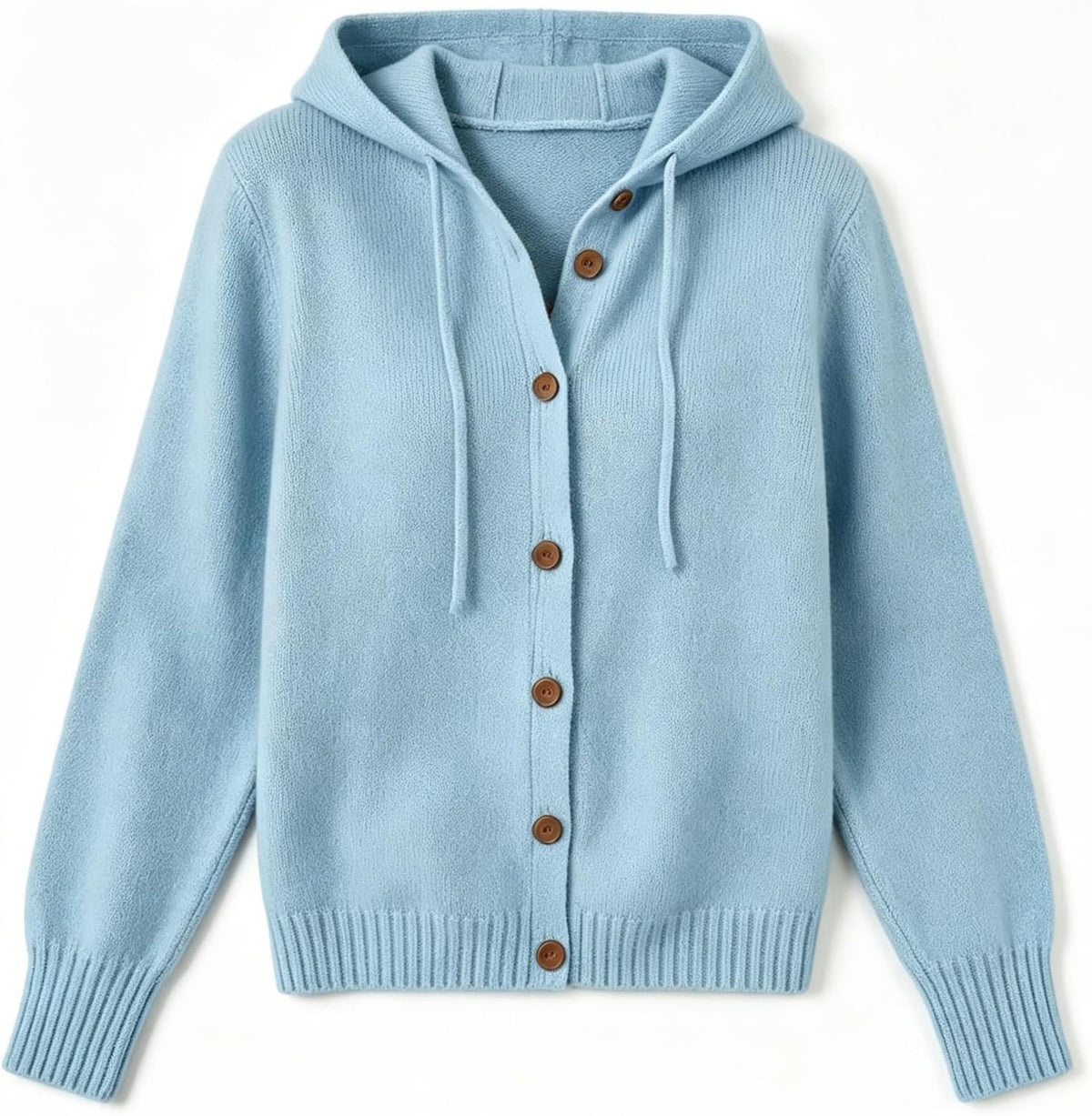 Knit Cardigan Sweaters for Women Button Down Long Sleeve Hoodies