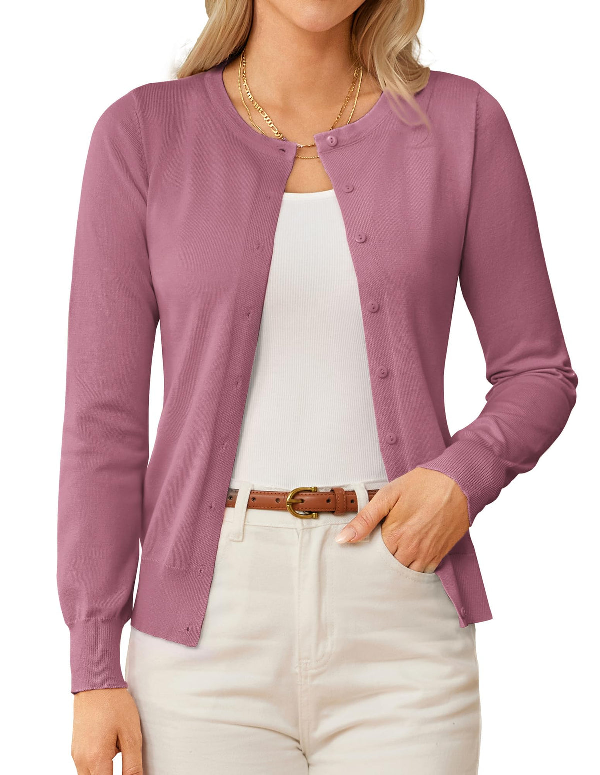 GRACE KARIN Knit Cardigan Sweaters for Women Lightweight Fall Outfits 2026