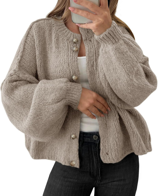 Saodimallsu Womens Oversized Cardigans Long Sleeve Chunky Sweater Coats