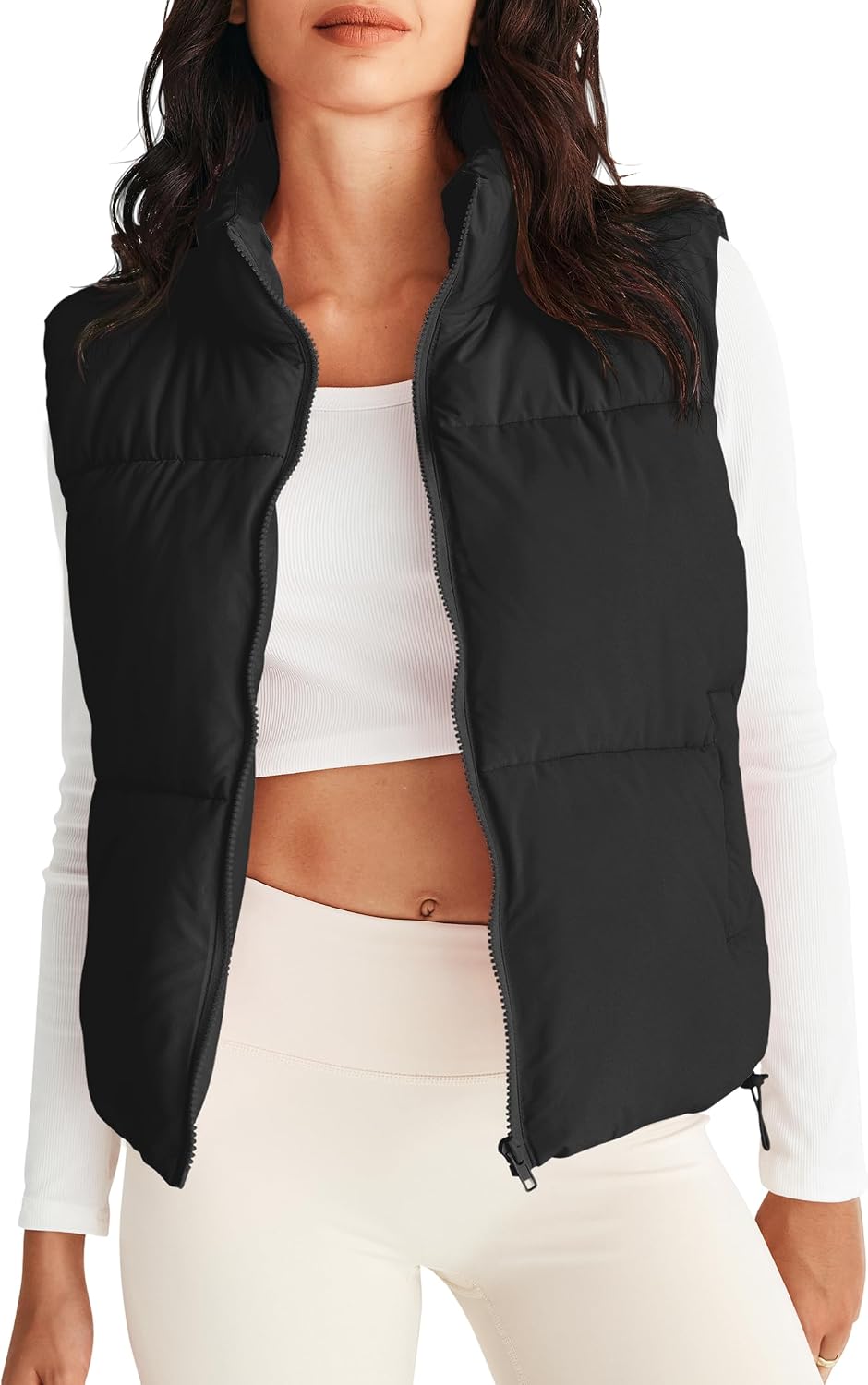 MEROKEETY Puffer Vest Women 2026 Fall Winter Sleeveless Coat