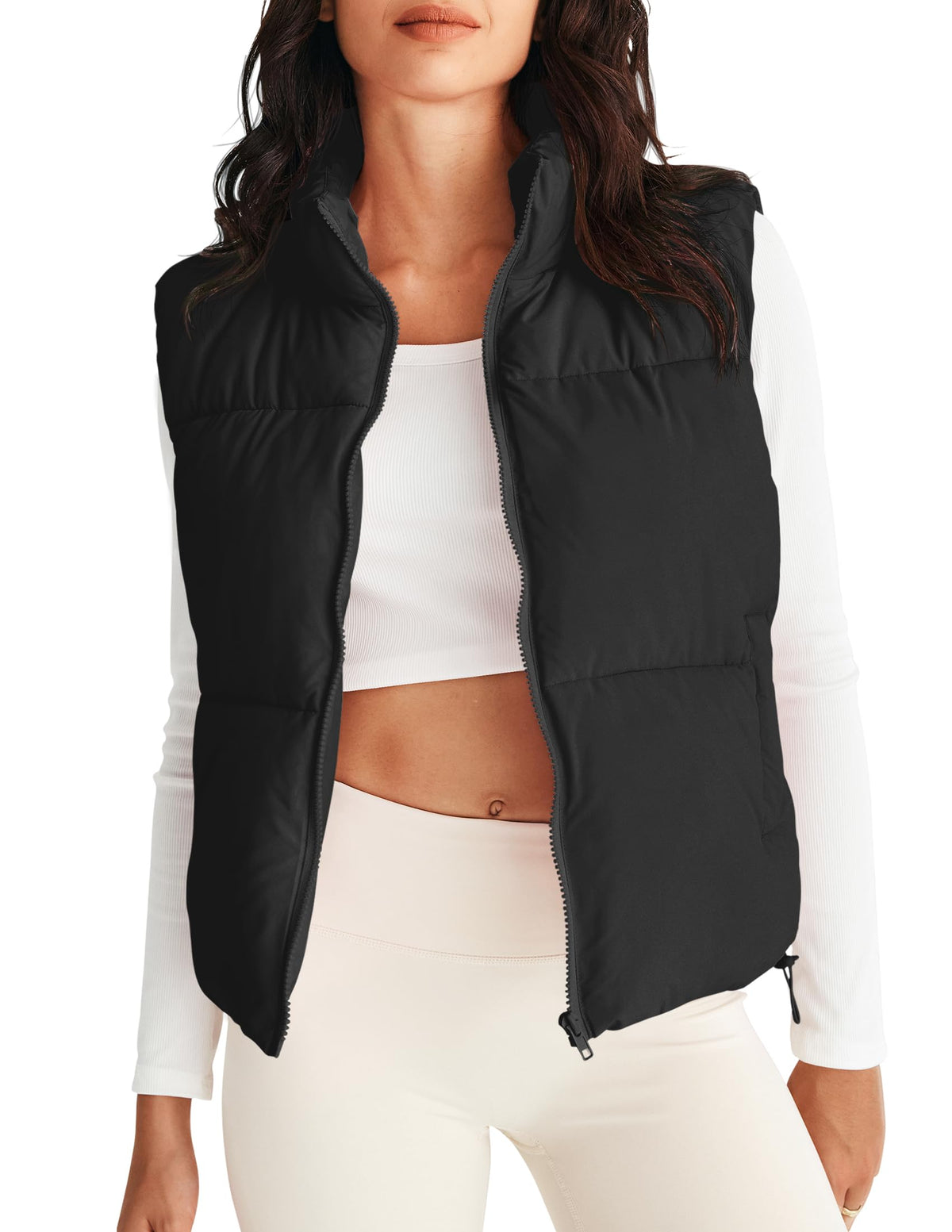 MEROKEETY Puffer Vest Women 2026 Fall Winter Sleeveless Coat