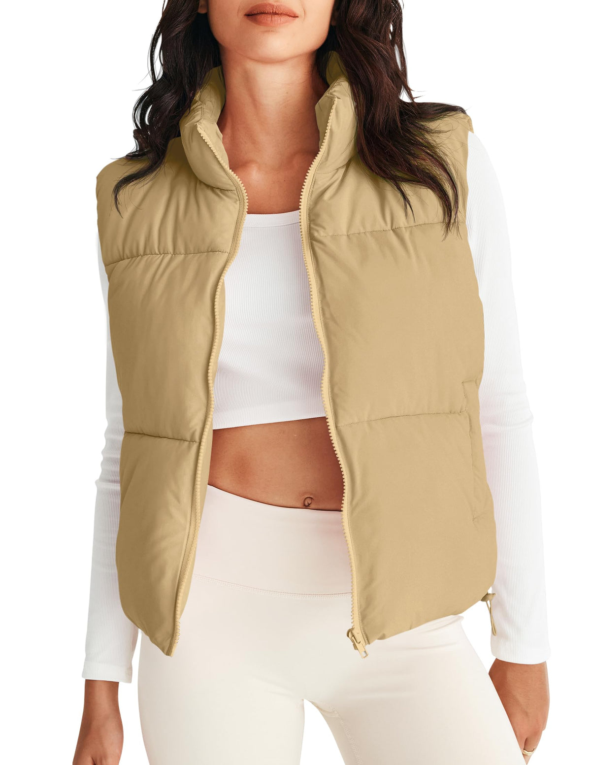 MEROKEETY Puffer Vest Women 2026 Fall Winter Sleeveless Coat