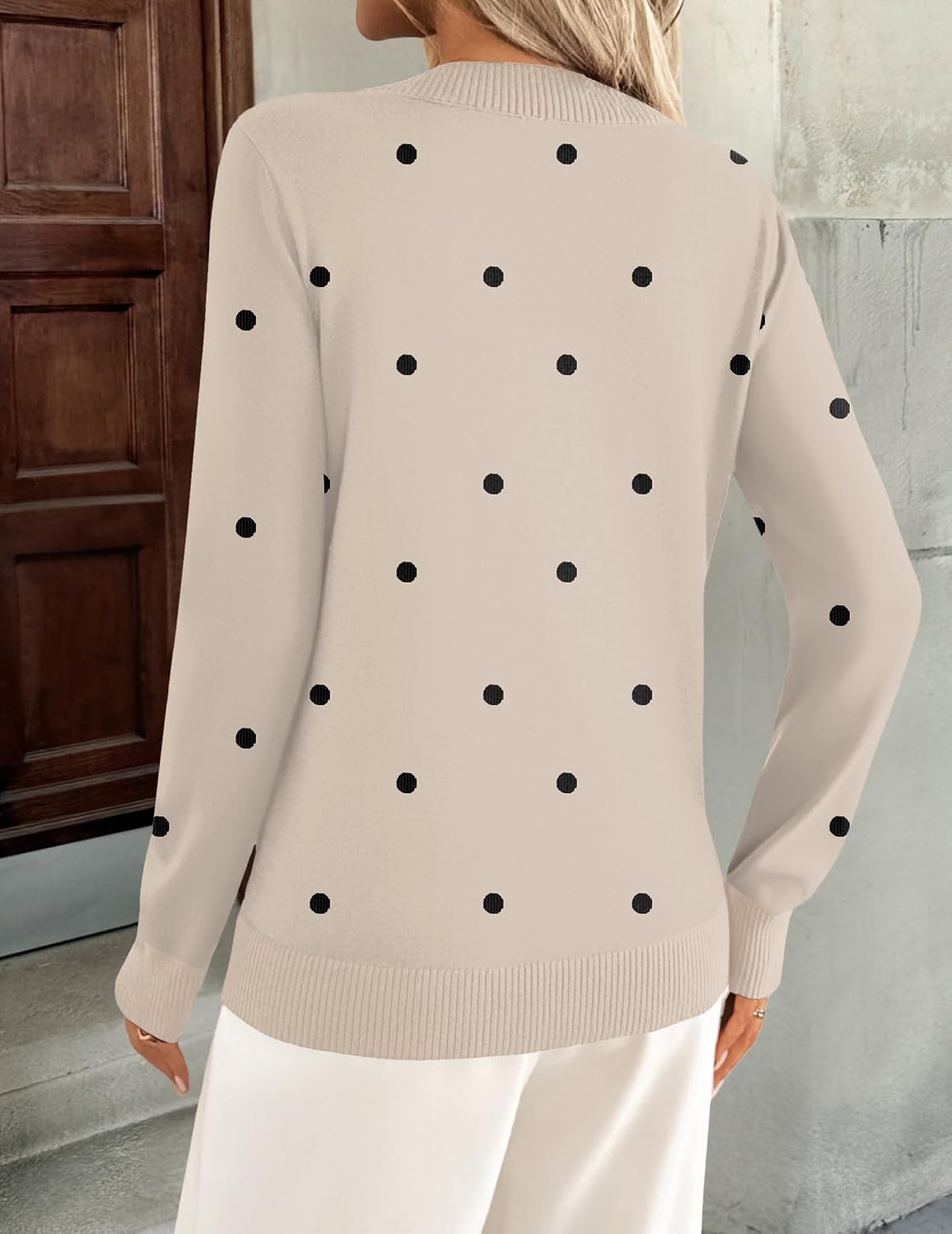 Zeagoo Womens V Neck Sweaters Long Sleeve Tops Lightweight Fall Clothes