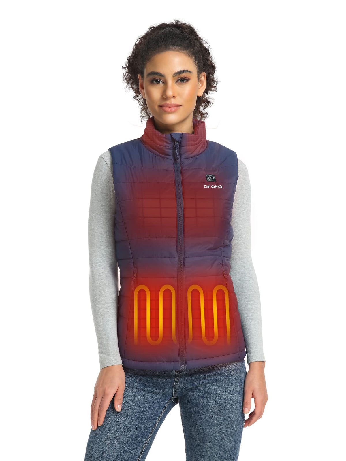 ORORO Women’s Heated Vest, 4 Heating Zones Lightweight Electric Vest