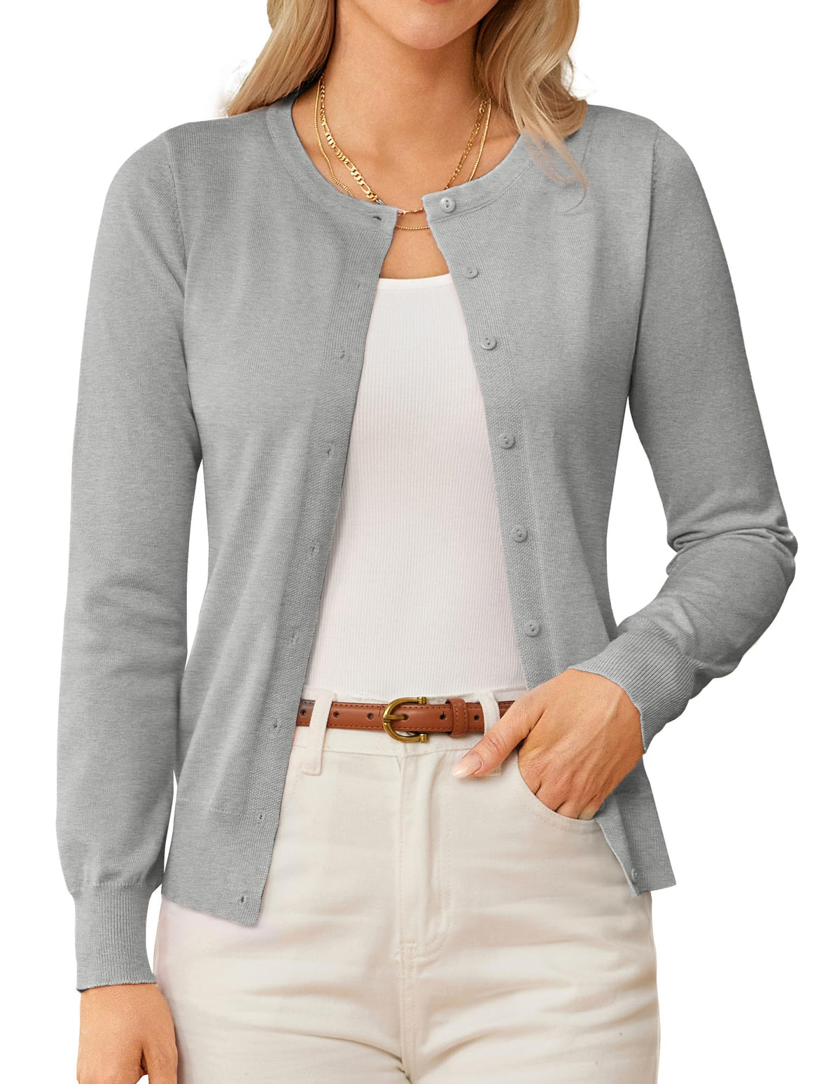 GRACE KARIN Knit Cardigan Sweaters for Women Lightweight Fall Outfits 2026