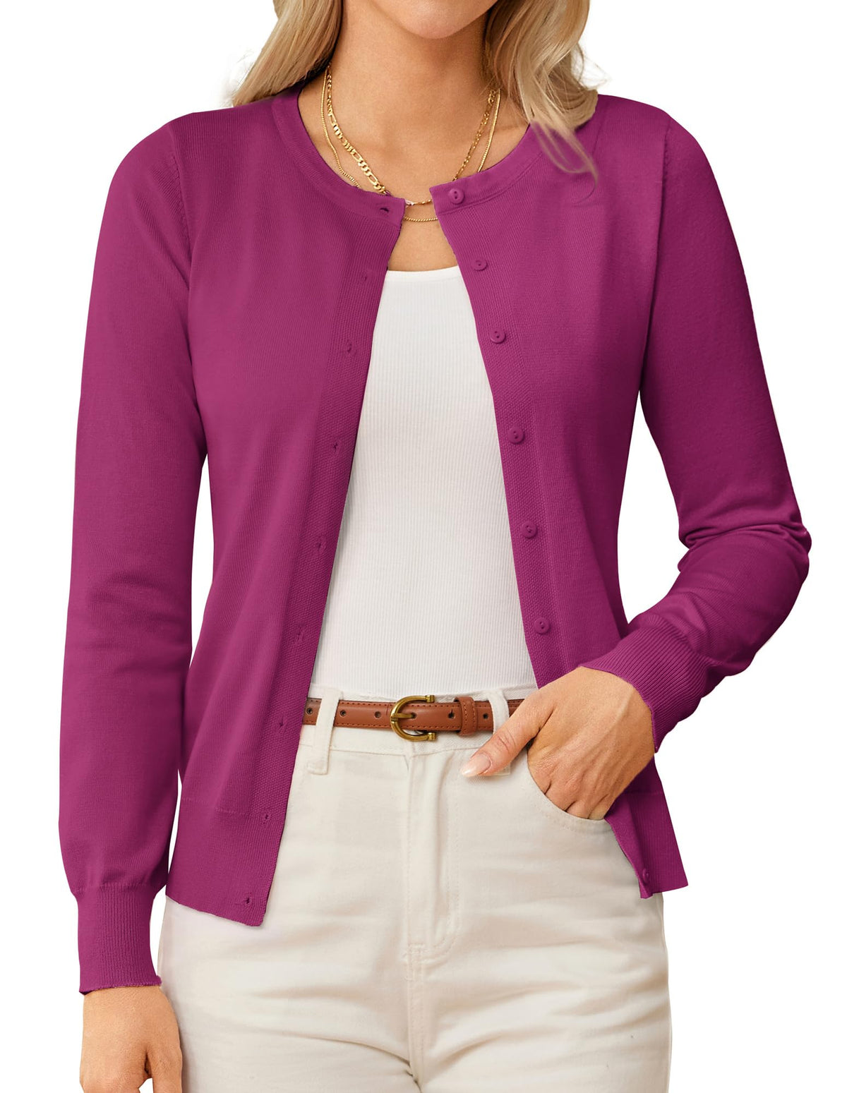 GRACE KARIN Knit Cardigan Sweaters for Women Lightweight Fall Outfits 2026