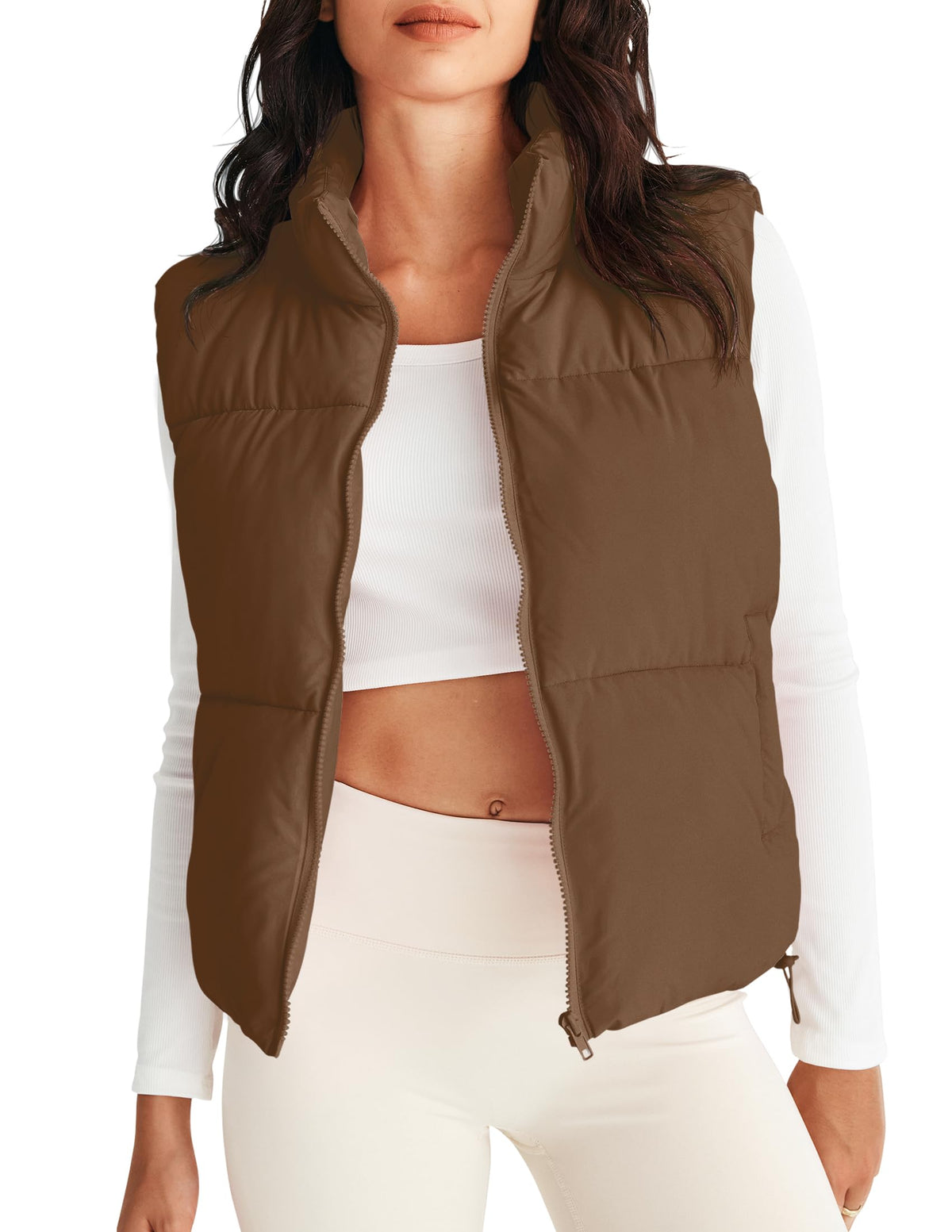 MEROKEETY Puffer Vest Women 2026 Fall Winter Sleeveless Coat
