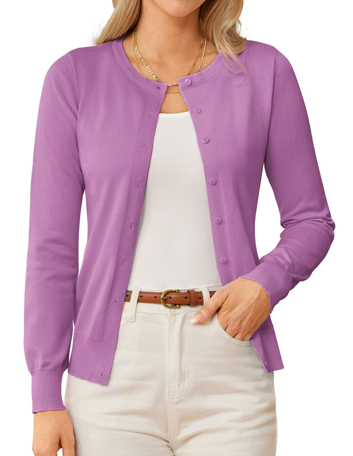 GRACE KARIN Knit Cardigan Sweaters for Women Lightweight Fall Outfits 2026