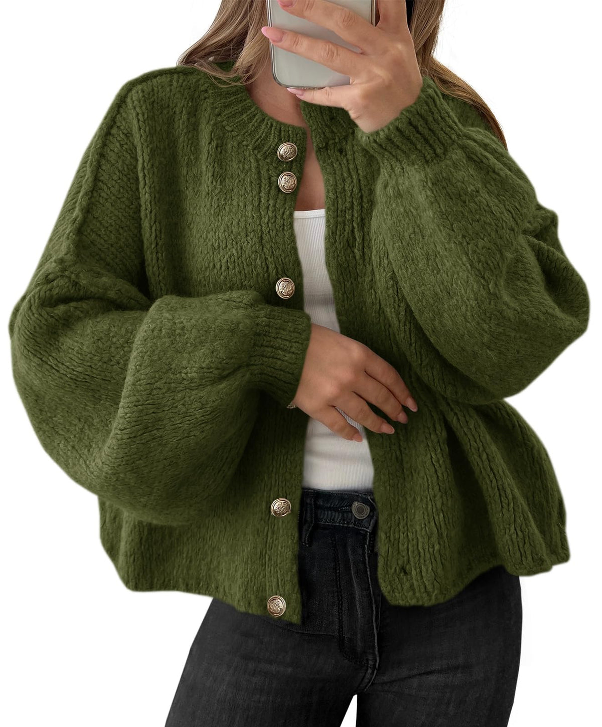 Saodimallsu Womens Oversized Cardigans Long Sleeve Chunky Sweater Coats
