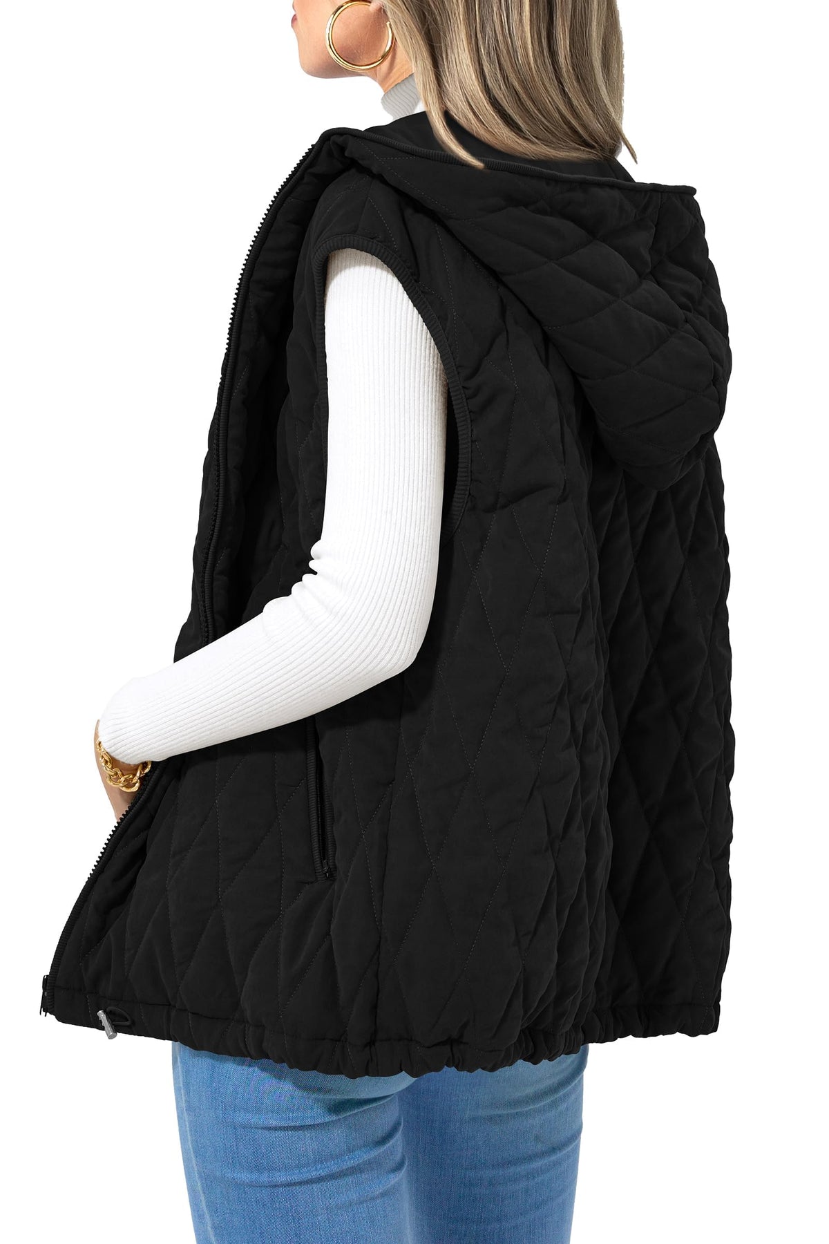 PRETTYGARDEN Women's Fall Fashion Vest Zip Up Jacket