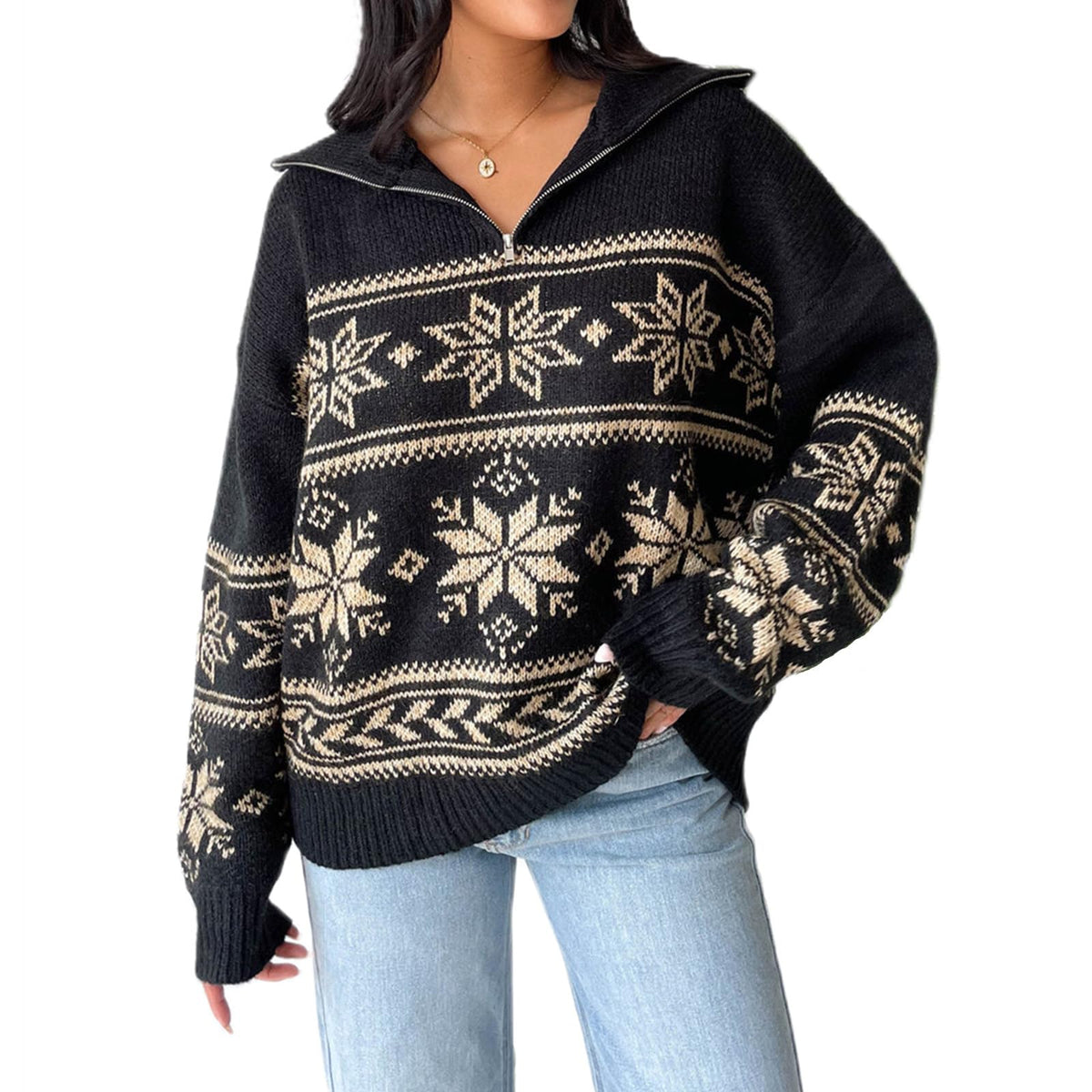 Women Y2K Argyle Striped Pullover Sweater Casual Long Sleeve Round Neck Vintage Preppy Style Pullover Knitwear