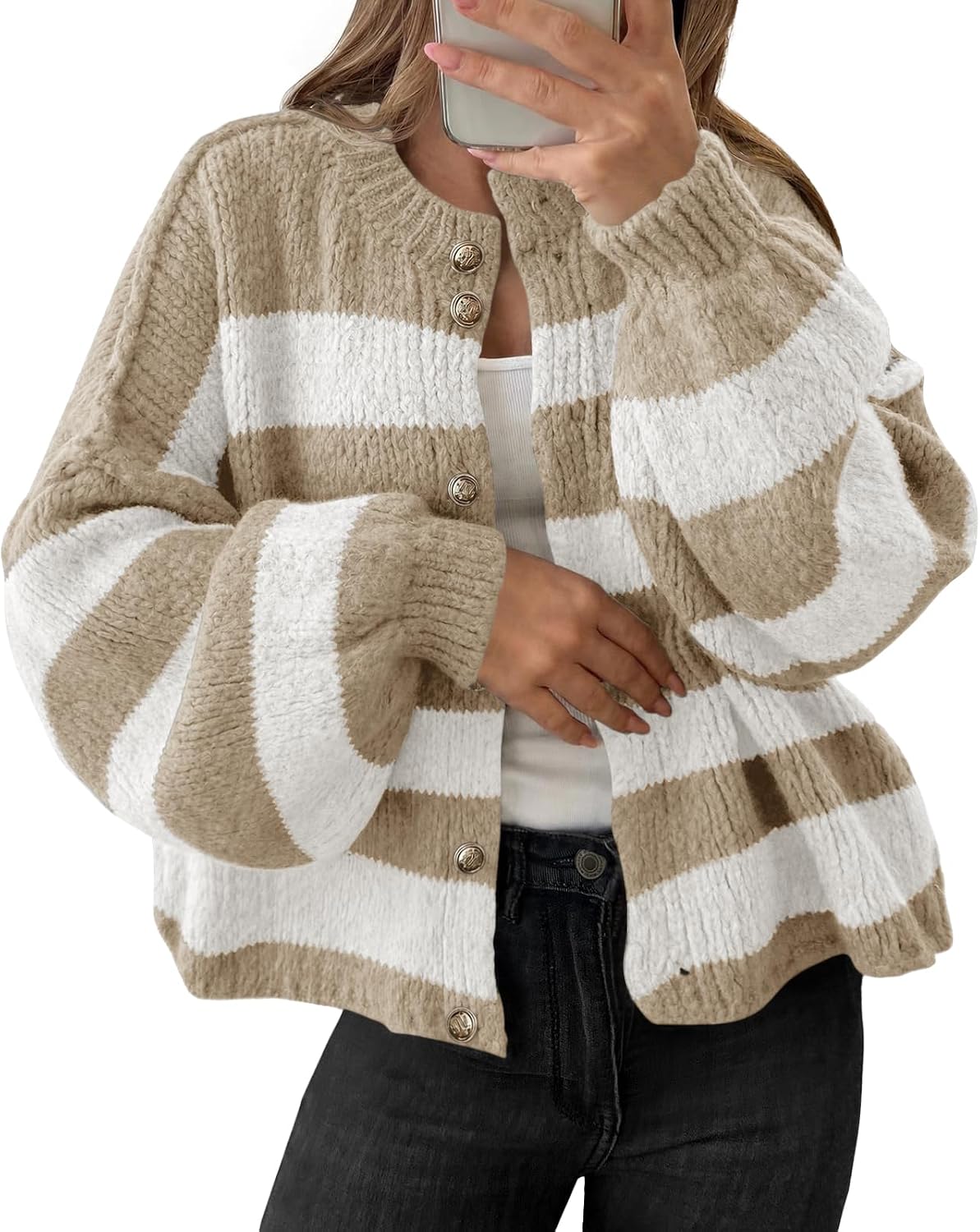 Saodimallsu Womens Oversized Cardigans Long Sleeve Chunky Sweater Coats