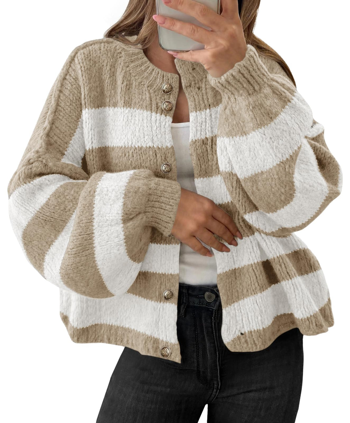 Saodimallsu Womens Oversized Cardigans Long Sleeve Chunky Sweater Coats