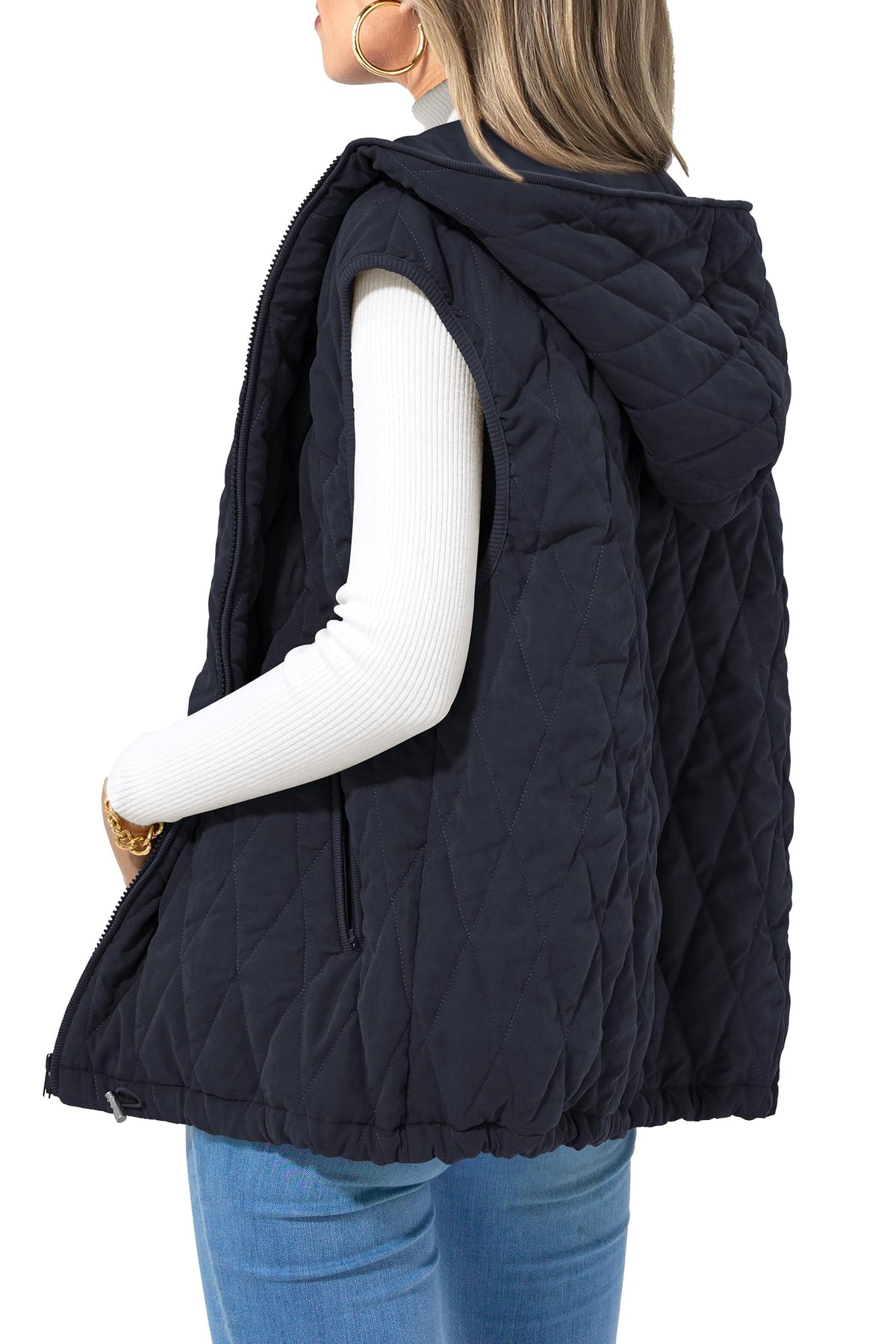 PRETTYGARDEN Women's Fall Fashion Vest Zip Up Jacket