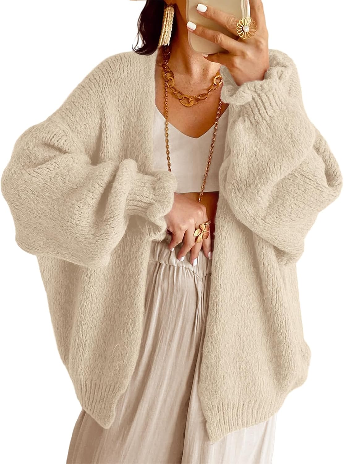 Saodimallsu Womens Oversized Cardigan Sweaters Fall Chunky Long Cardigans