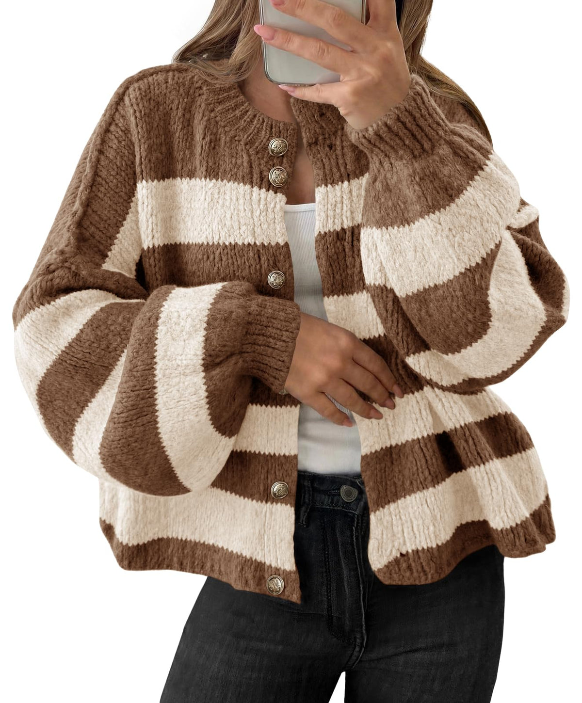 Saodimallsu Womens Oversized Cardigans Long Sleeve Chunky Sweater Coats