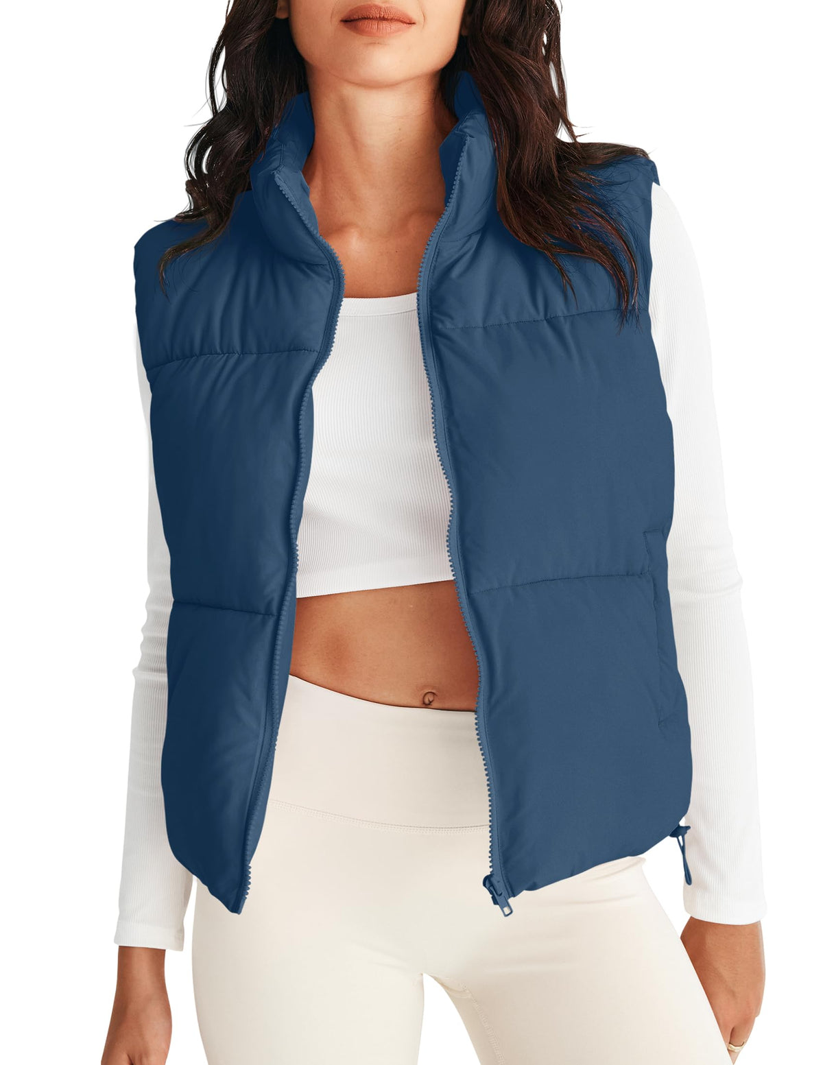 MEROKEETY Puffer Vest Women 2026 Fall Winter Sleeveless Coat